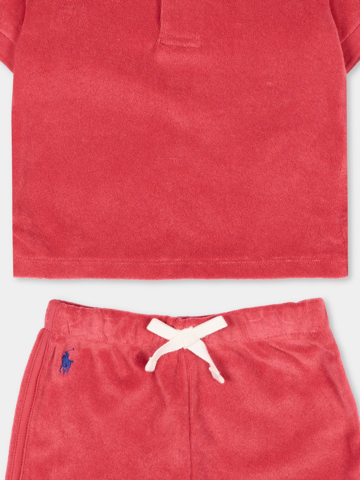 Completo sportivo rosso per neonati con Polo Pony,Ralph Lauren Kids,B14079001