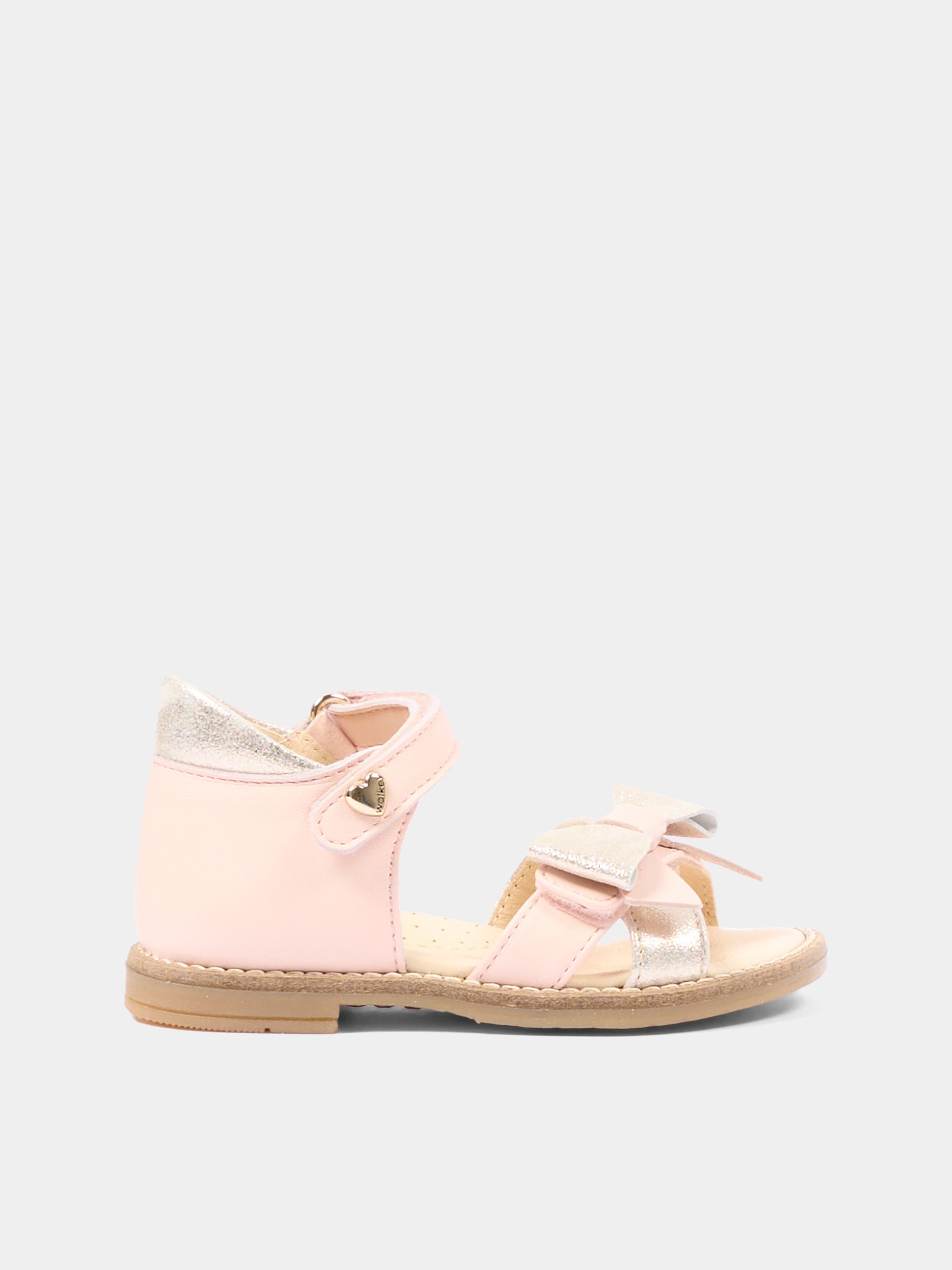 Sandali rosa per bambina con fiocco,Walkey,Y1A2 44186 0092A041