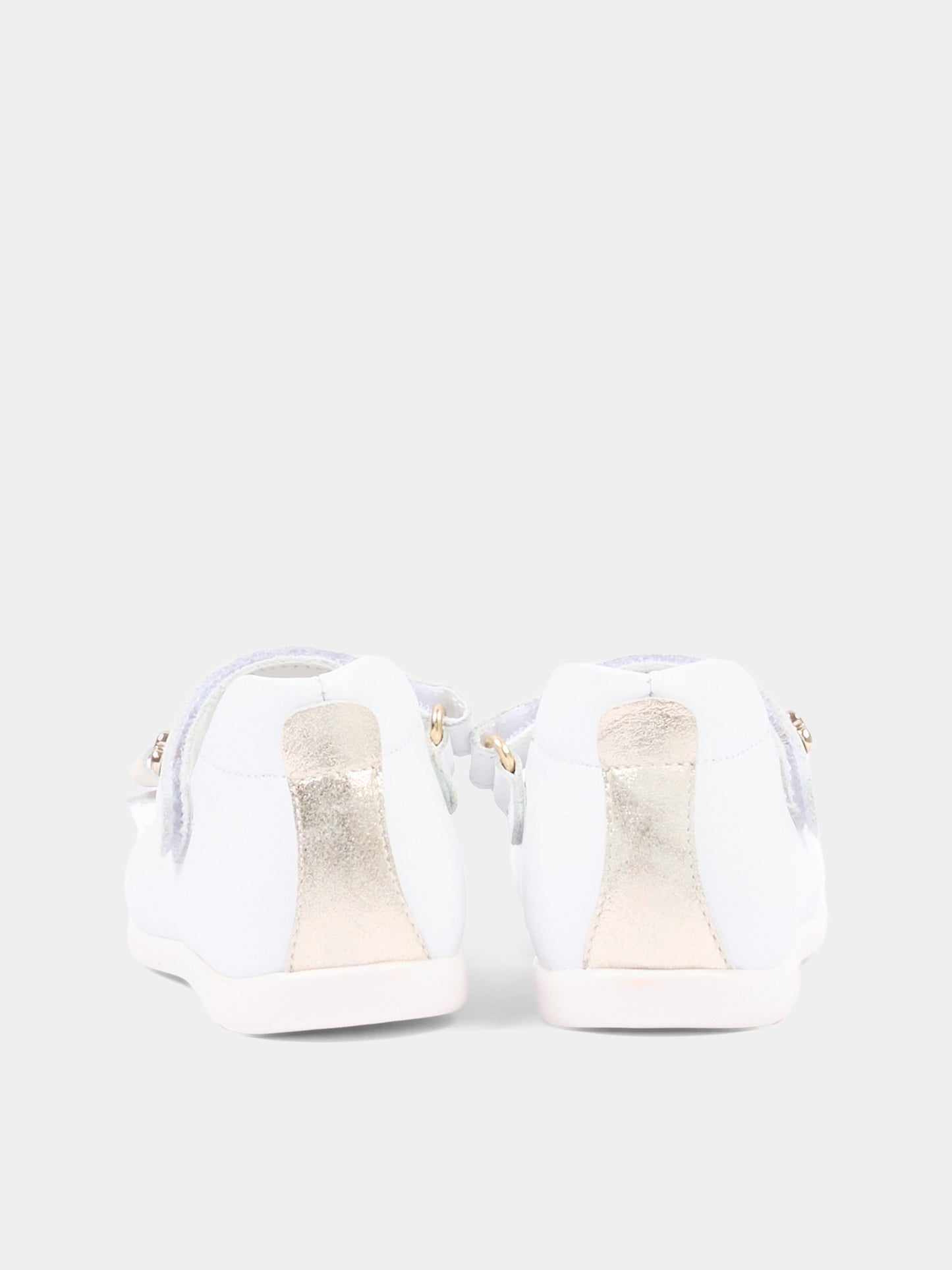 Ballerine bianche per bambina con fiocco,Walkey,Y1A3 44072 0092X048