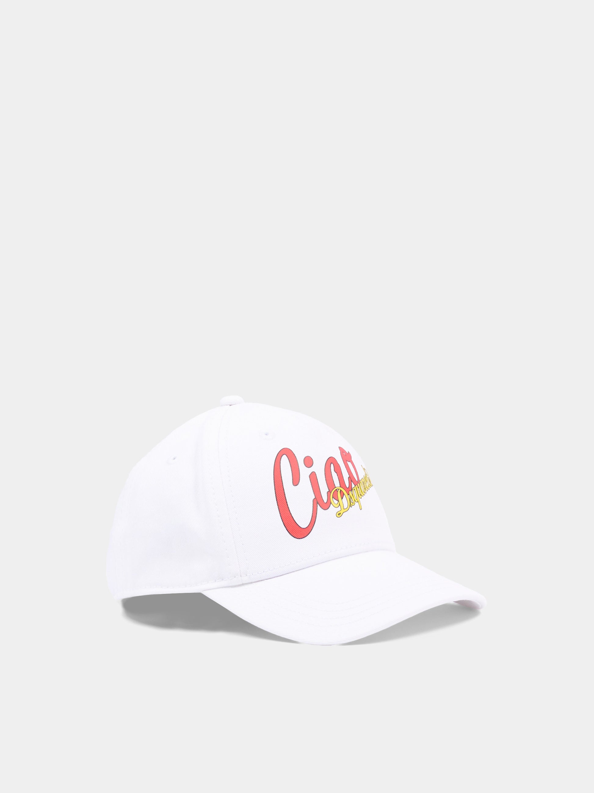 Cappello bianco per bambini con logo,Dsquared2,DQ3379 D00YT DQ100