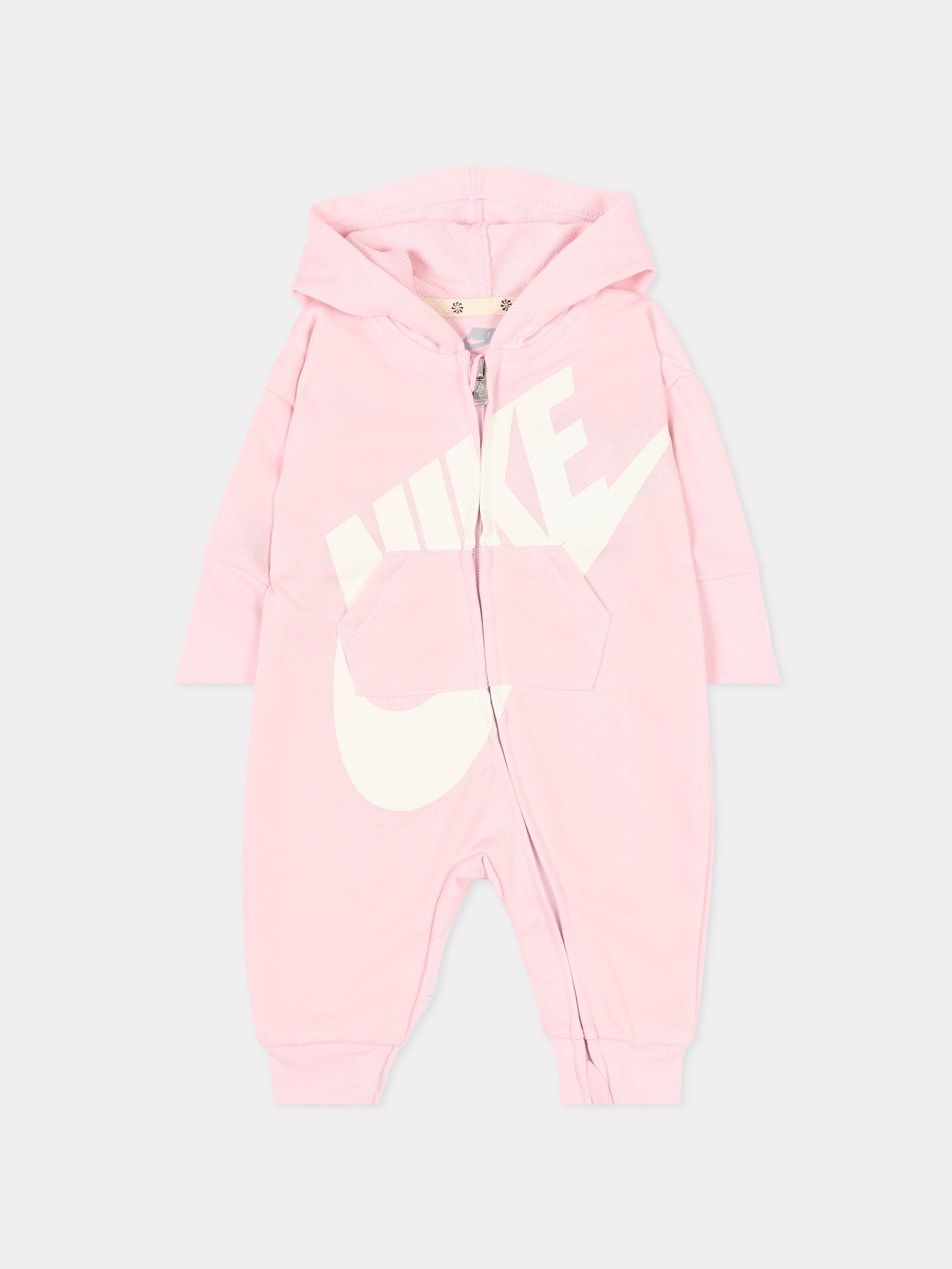 Tutina rosa per neonata con logo,Nike,56J459 A9Y