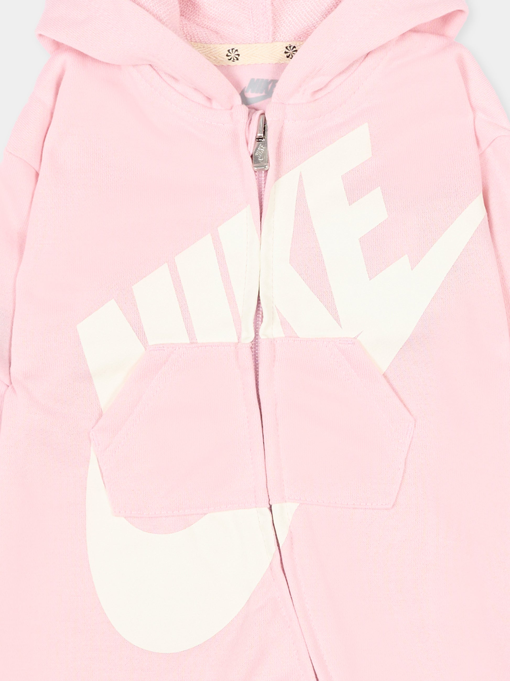 Tutina rosa per neonata con logo,Nike,56J459 A9Y