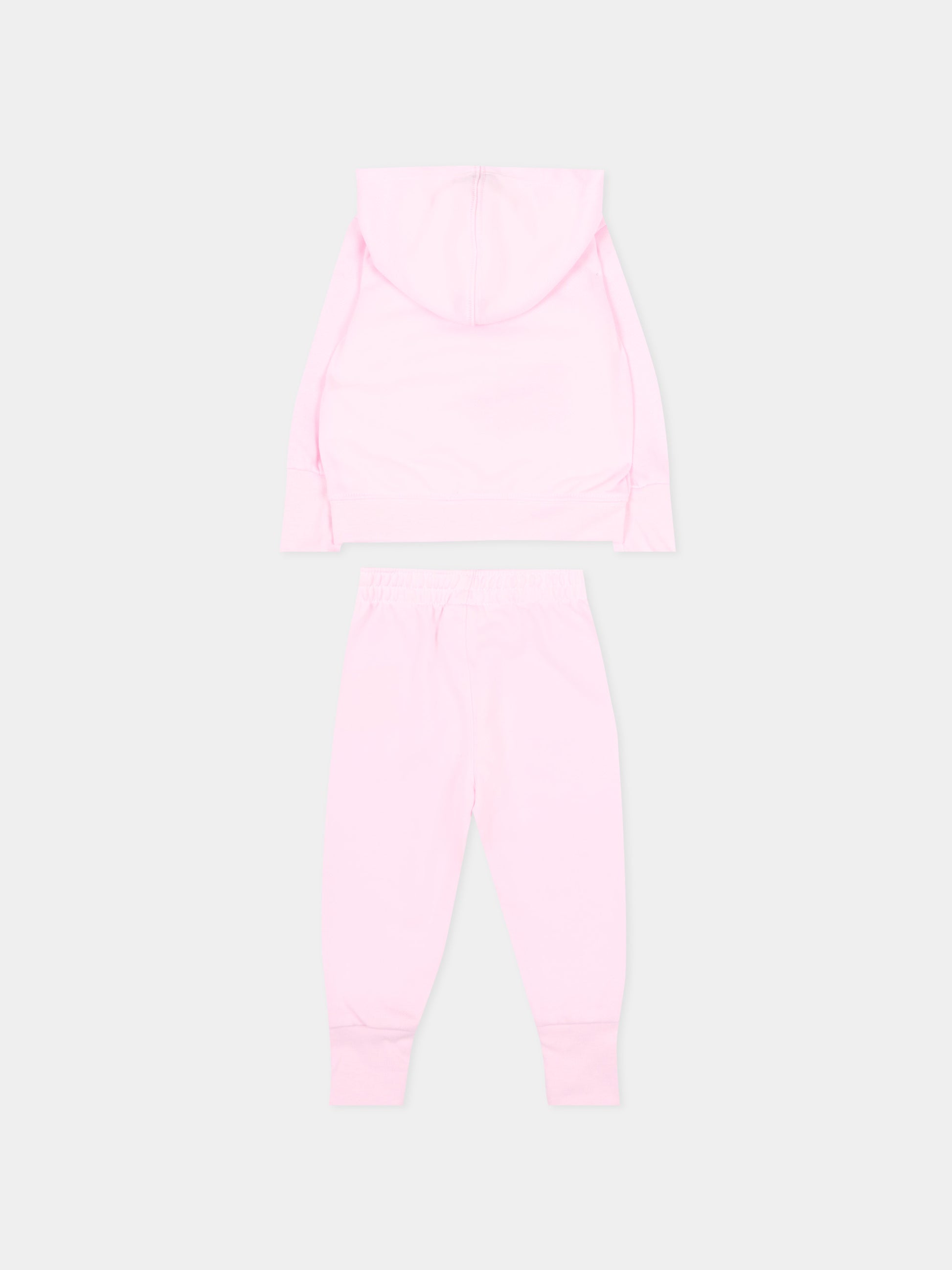 Completo sportivo rosa per neonata con logo,Nike,66J461 A9Y