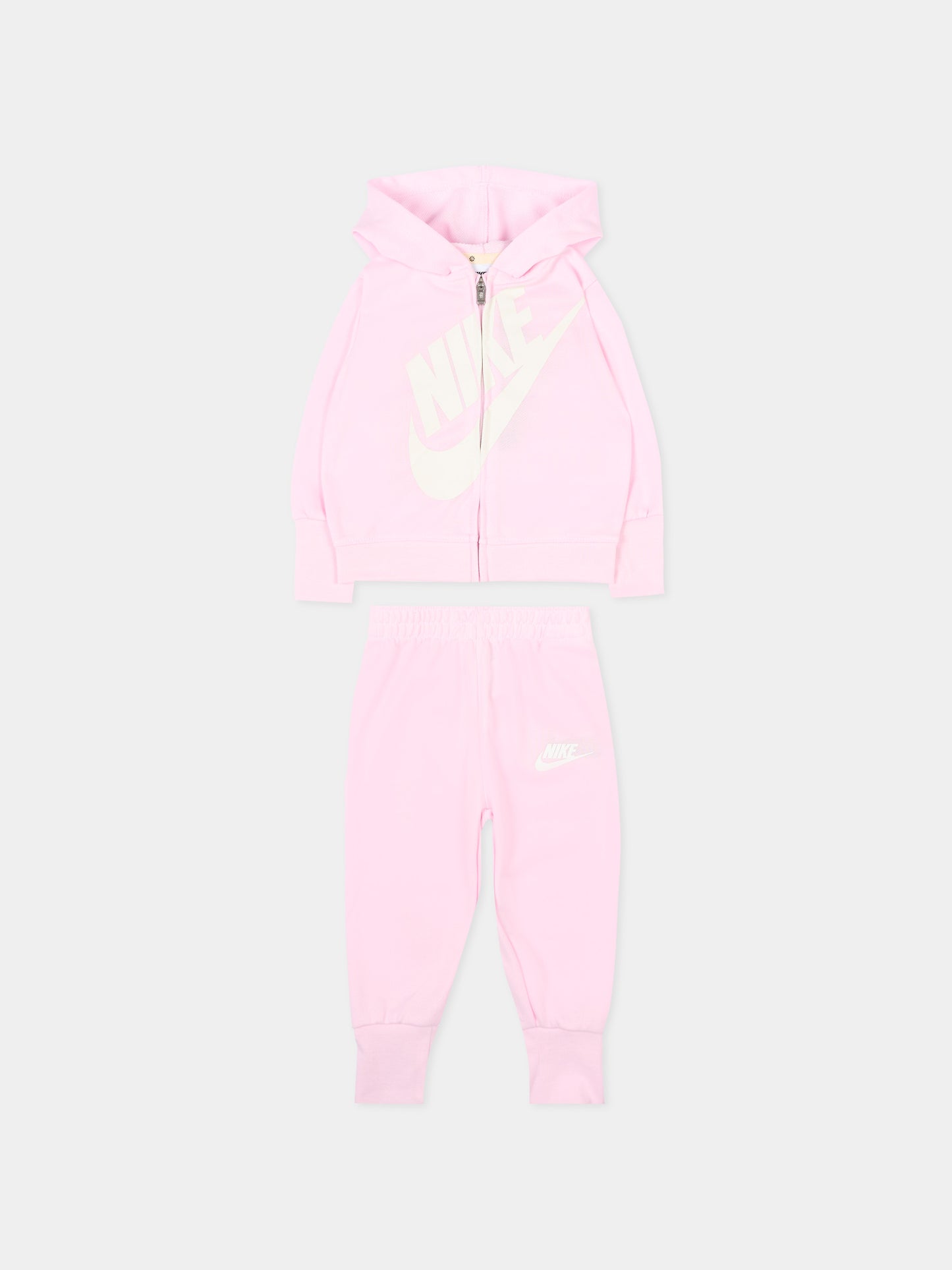 Completo sportivo rosa per neonata con logo,Nike,66J461 A9Y