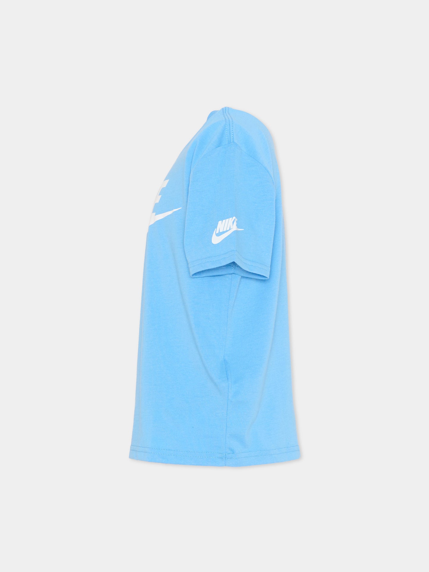 T-Shirt azzurra per bambino con logo,Nike,86J575 B9F