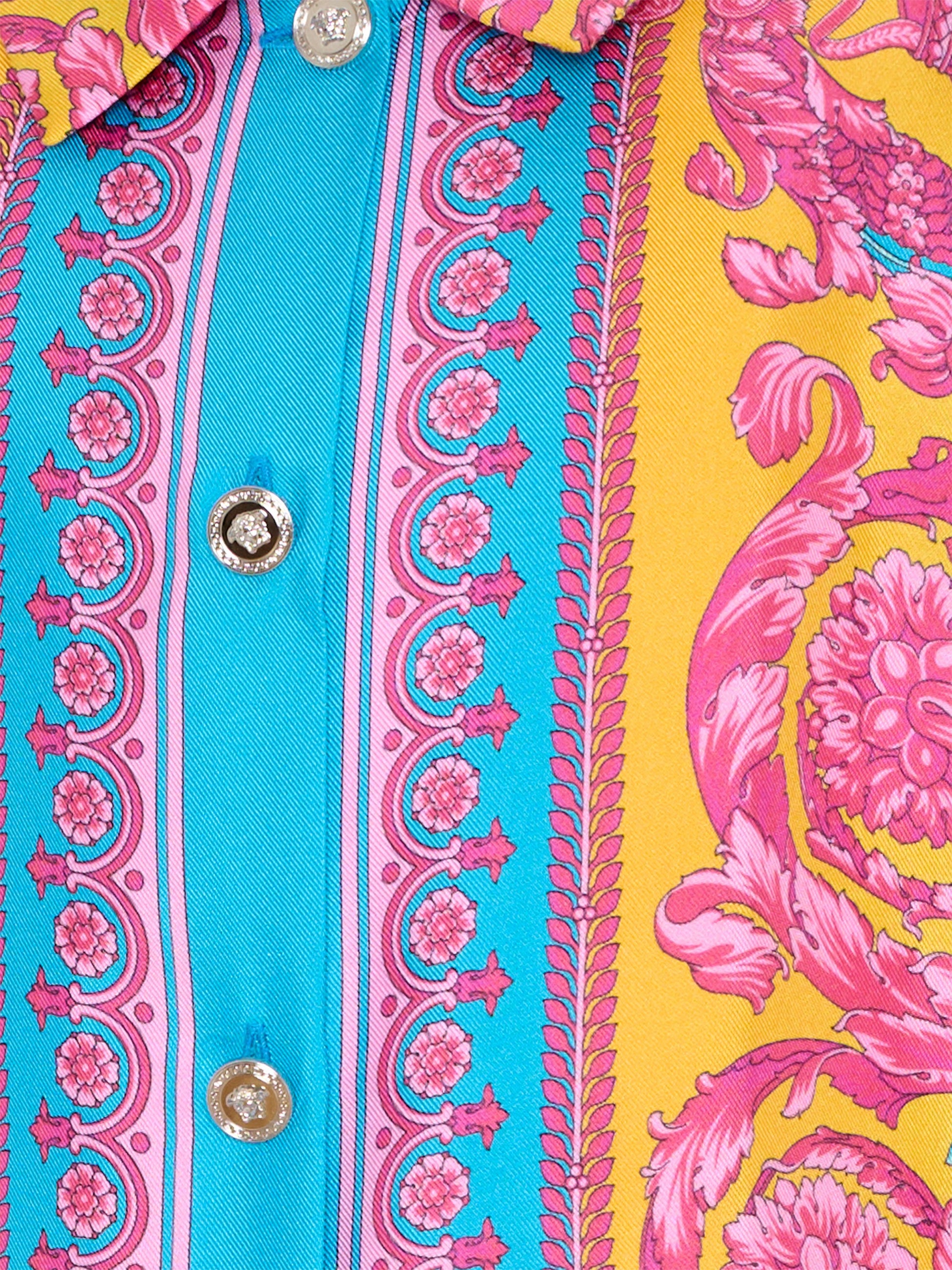 Camicia multicolor per bambina con stampa barocca,Versace,1019958 1A16902 5PF70