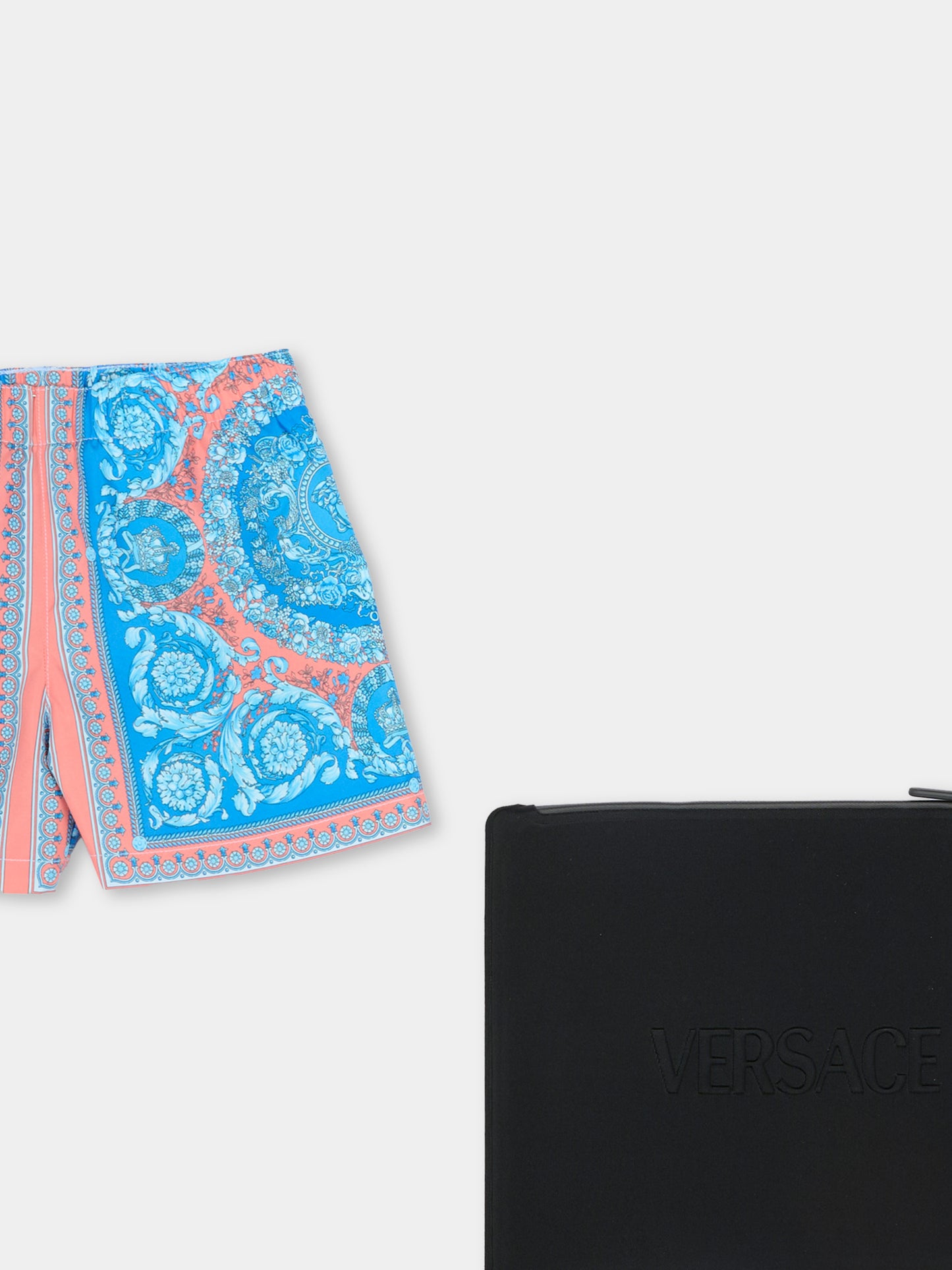 Boxer mare azzurro per neonato con Medusa,Versace,1018710 1A16913 5UH60