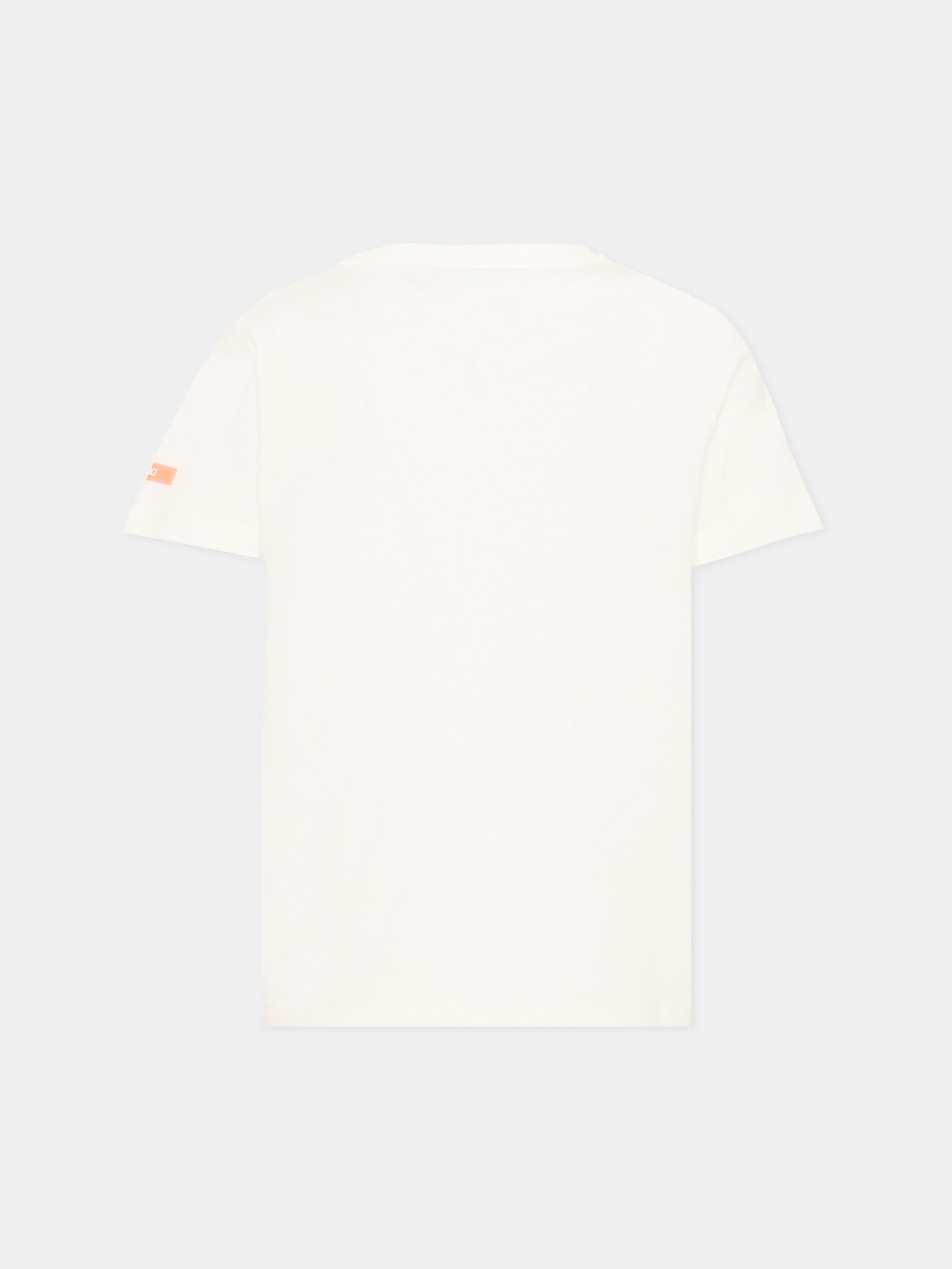 T-Shirt bianca per bambini con Medusa arancione,Versace,1018342 1A16957 2W830