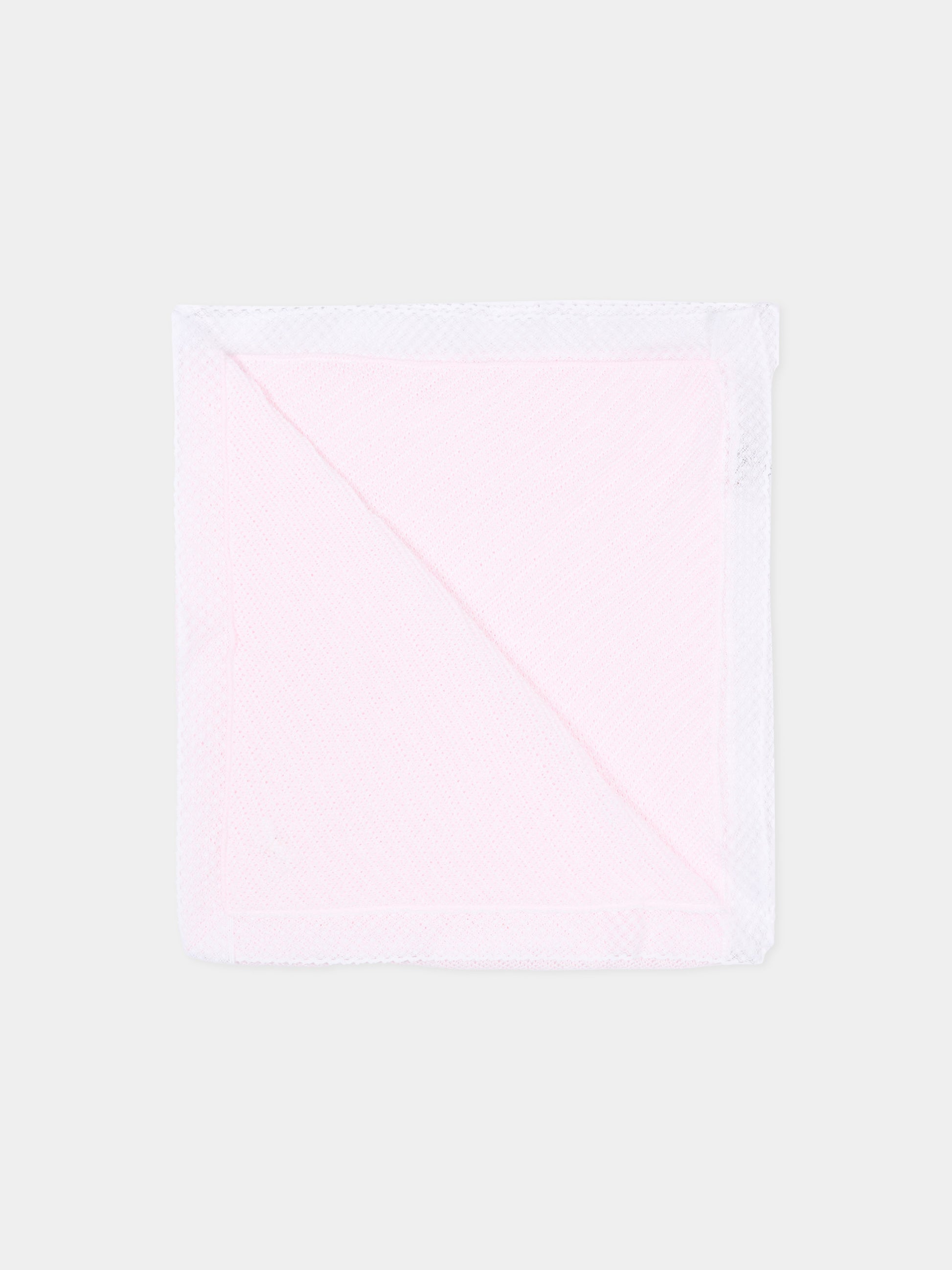 Coperta rosa per neonata con pizzo,Paz Rodríguez,029 123388 3701 H82