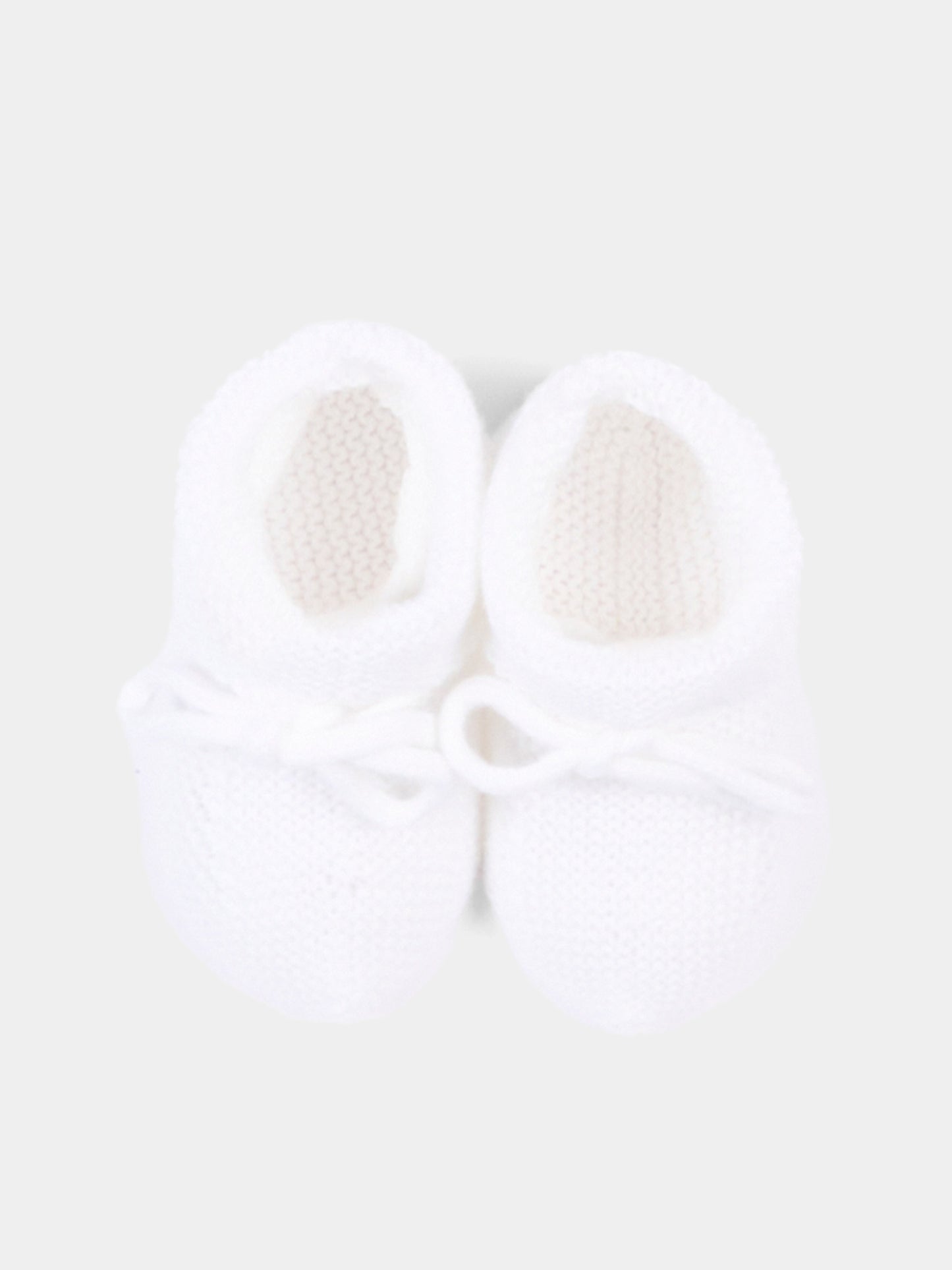 Babbucce bianche per neonati in tricot,Paz Rodríguez,018 22507 01 H82
