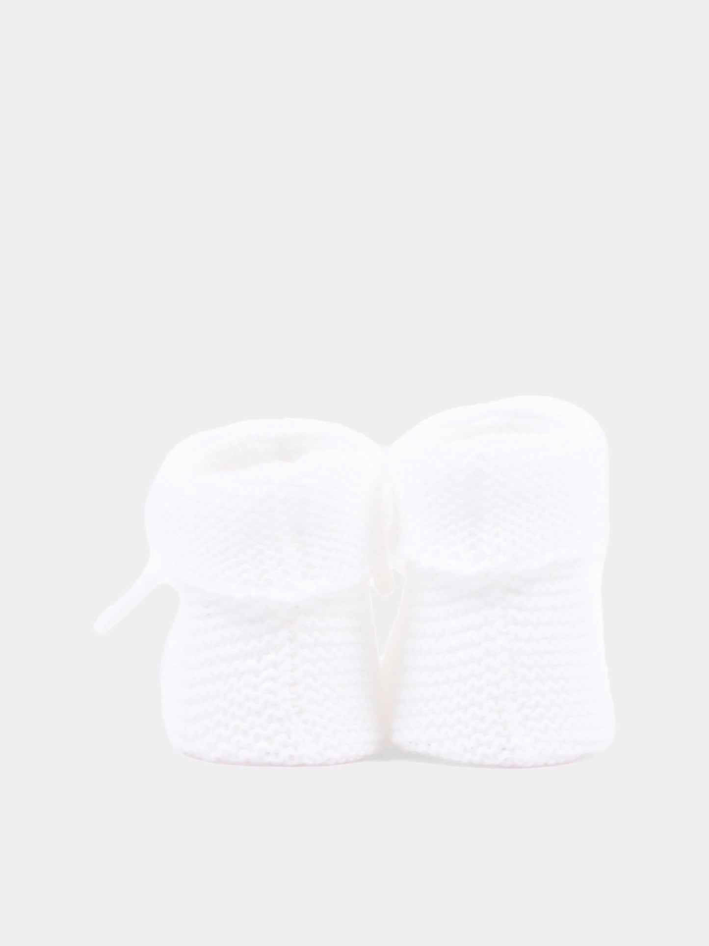 Babbucce bianche per neonati in tricot,Paz Rodríguez,018 22507 01 H82