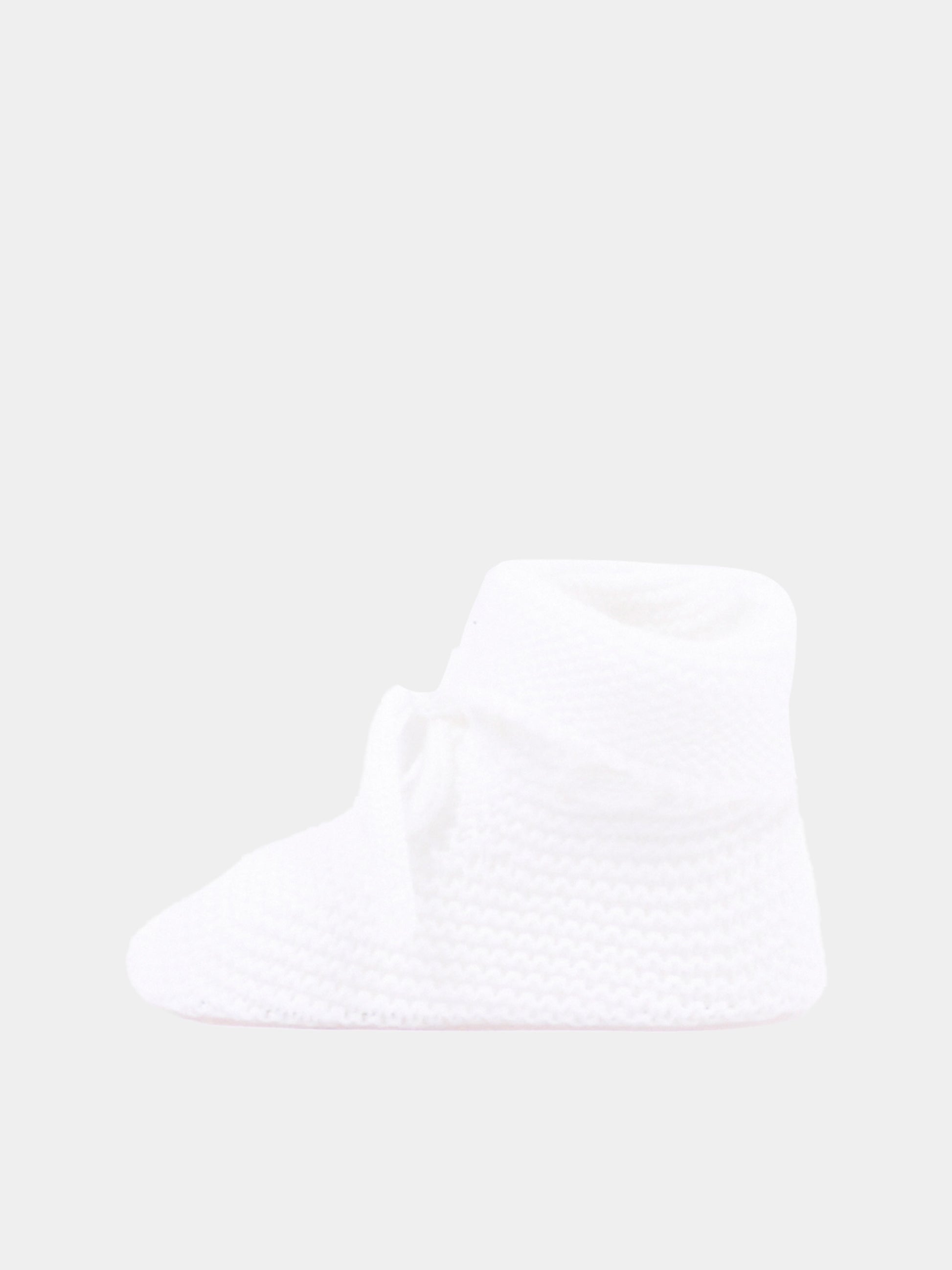 Babbucce bianche per neonati in tricot,Paz Rodríguez,018 22507 01 H82
