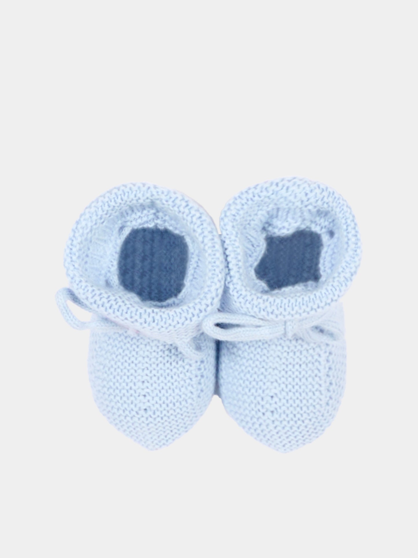 Babbucce celeste per neonato in tricot,Paz Rodríguez,018 22507 801 H82