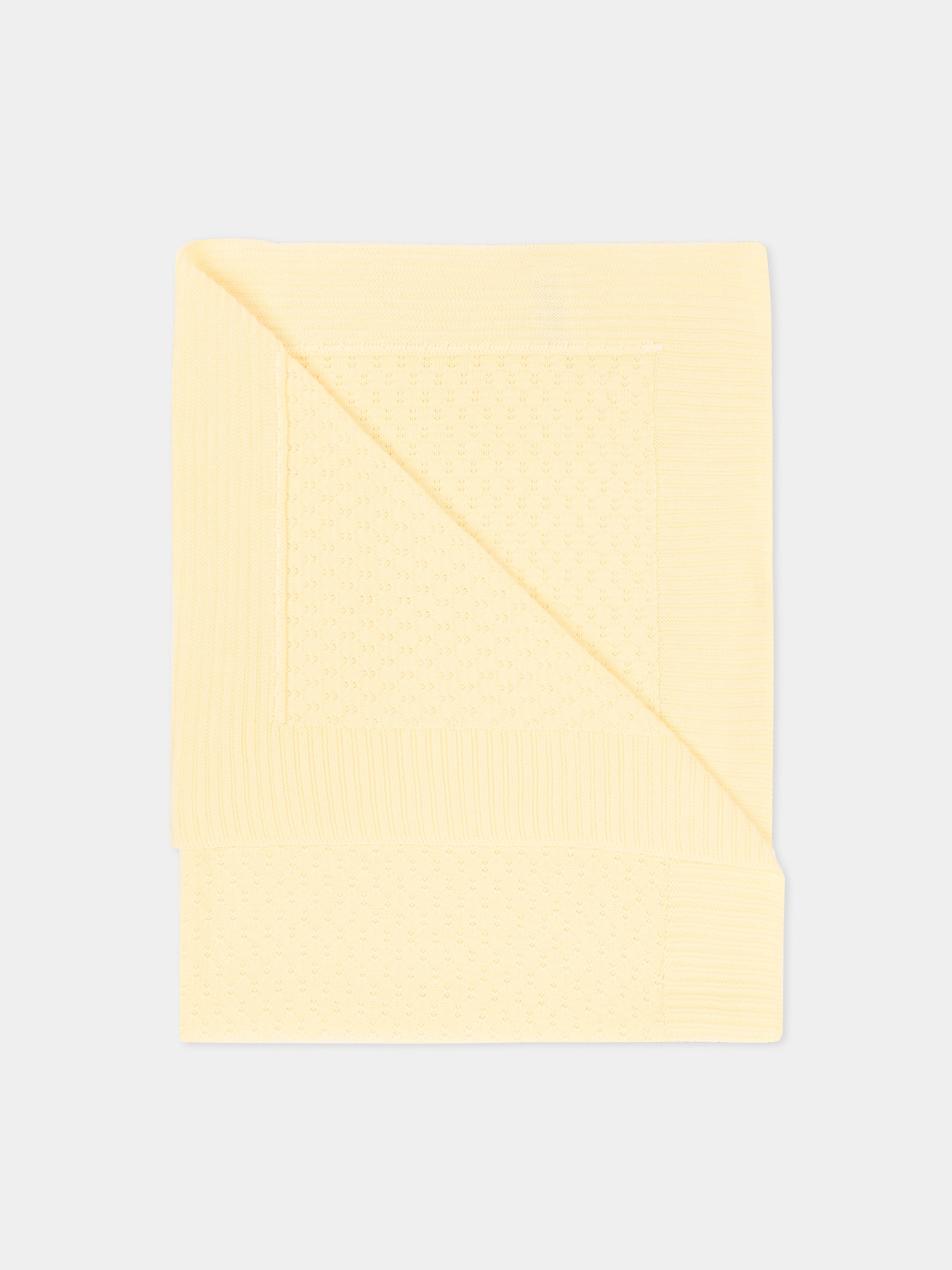 Coperta gialla in tricot per neonati,Paz Rodríguez,031 123521 0501 H82