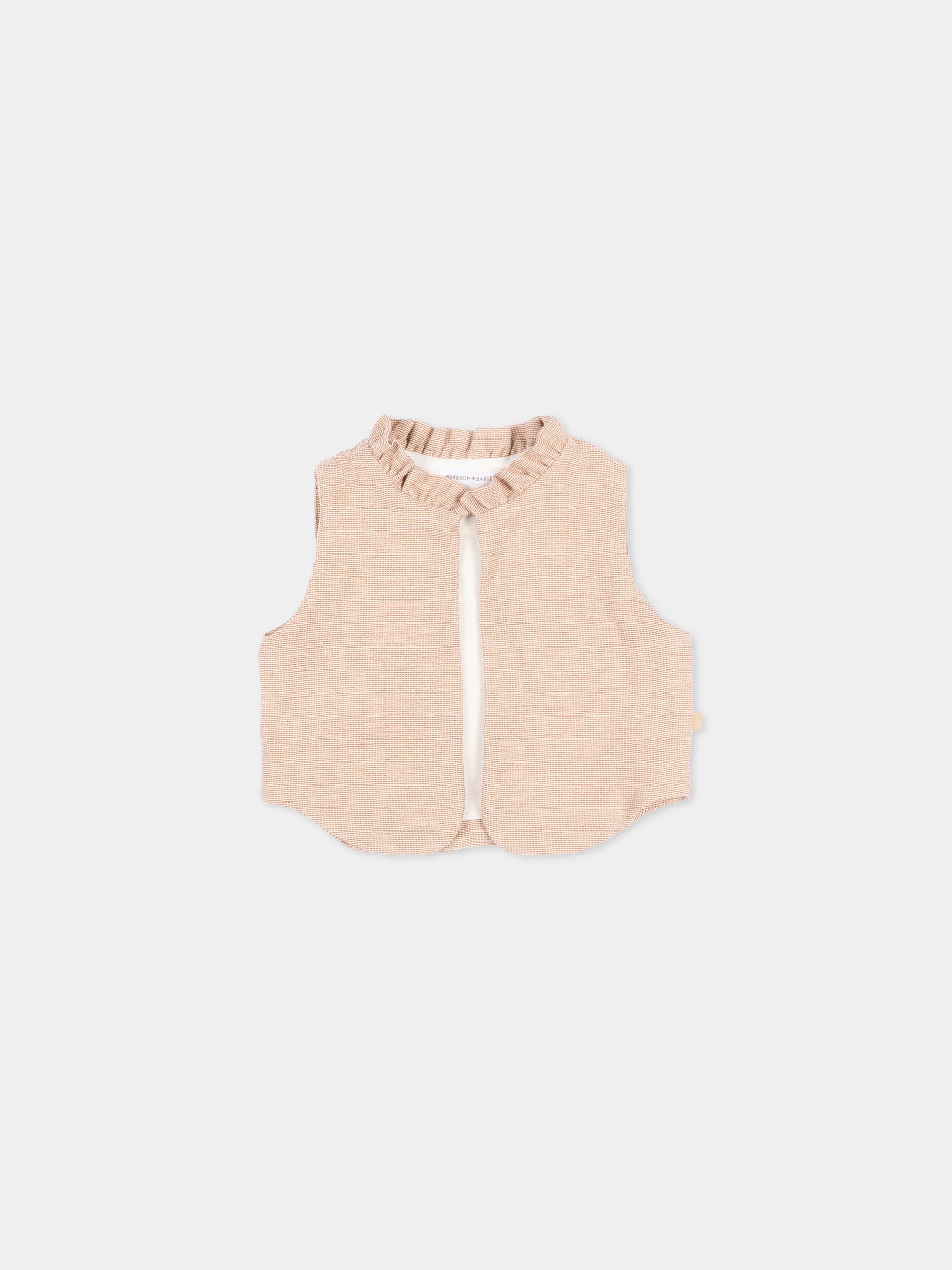 Panciotto marrone per neonata,Bamboom,1107TE00076 CORAL