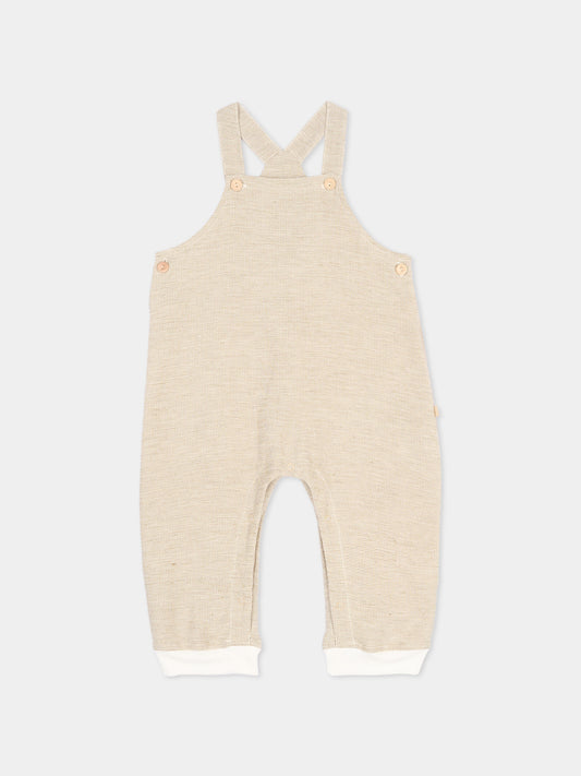 Salopette beige per neonati,Bamboom,1116TE00076 MUSTARD