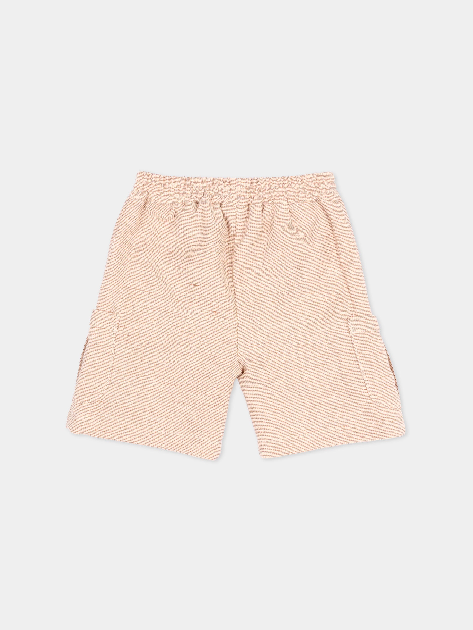 Shorts marroni per neonati con tasche,Bamboom,1126TE00076 CORAL