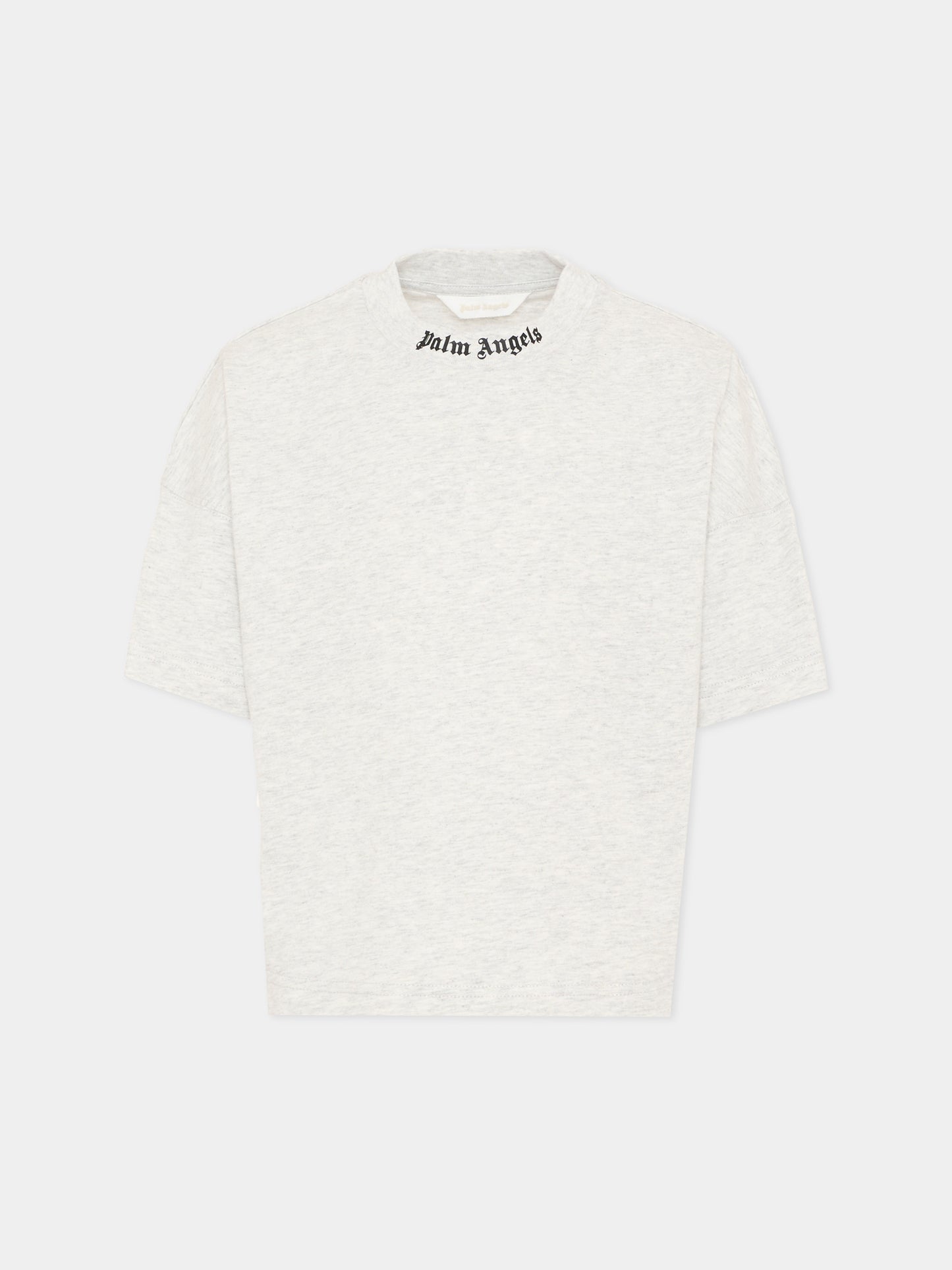 T-Shirt grigia per bambini con logo,Palm Angels,PBAA002S26JER001 101