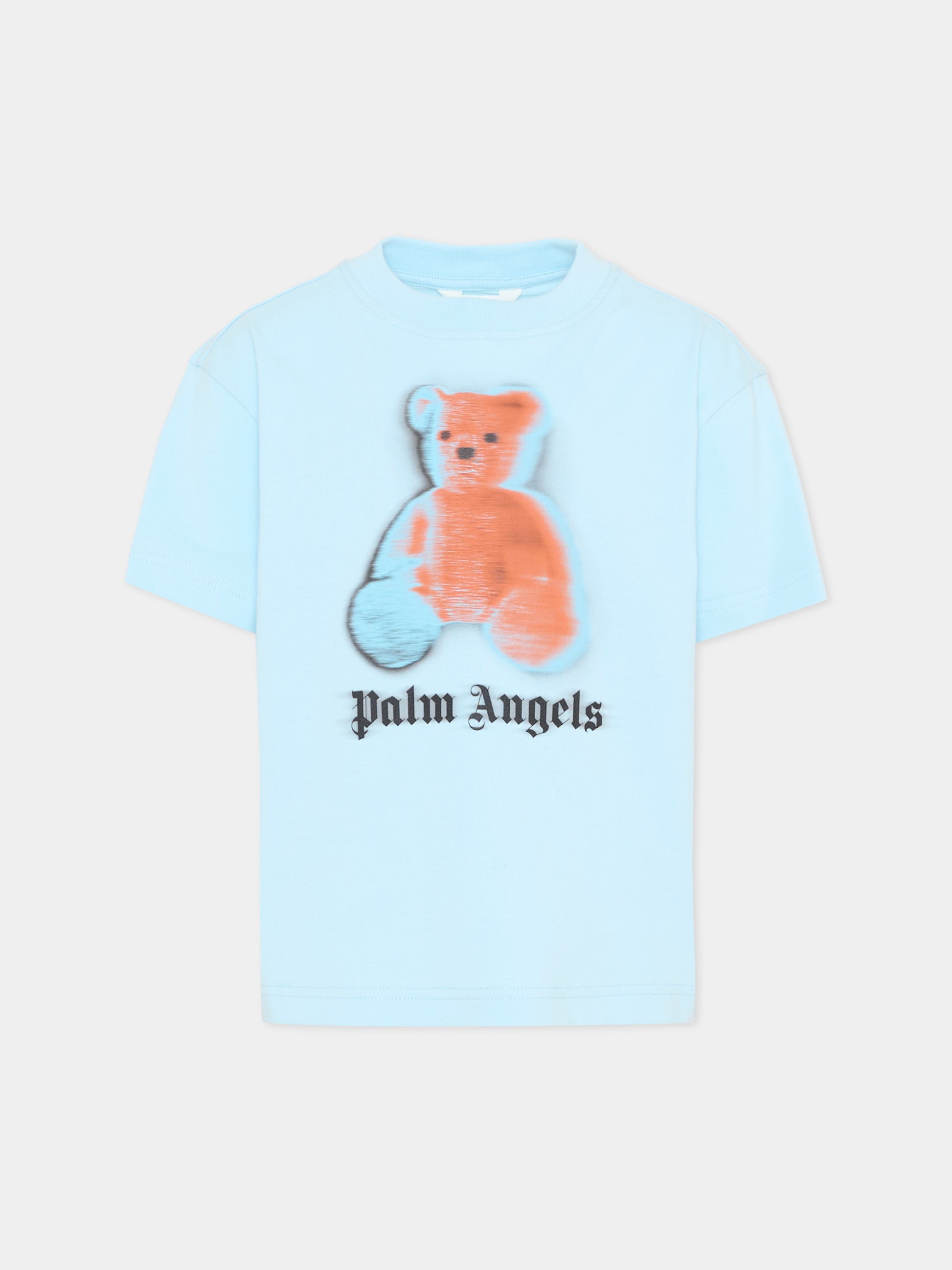 T-Shirt azzurra per bambino con Teddy Bear,Palm Angels,PBAA003S26JER005 960
