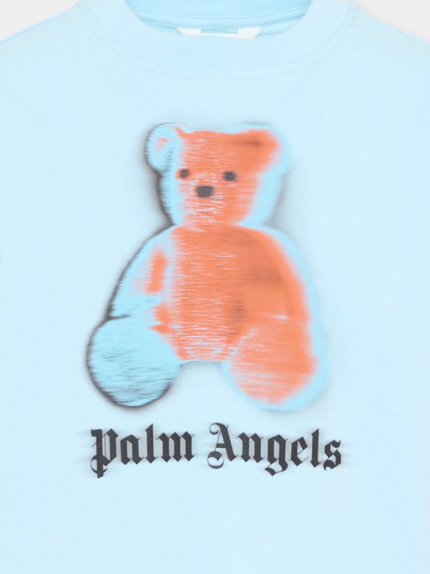 T-Shirt azzurra per bambino con Teddy Bear,Palm Angels,PBAA003S26JER005 960