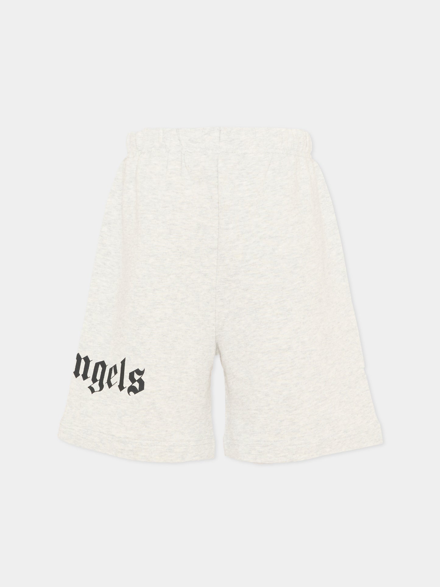 Shorts sportivi grigi per bambini con logo,Palm Angels,PBCI006S26FLE001 101