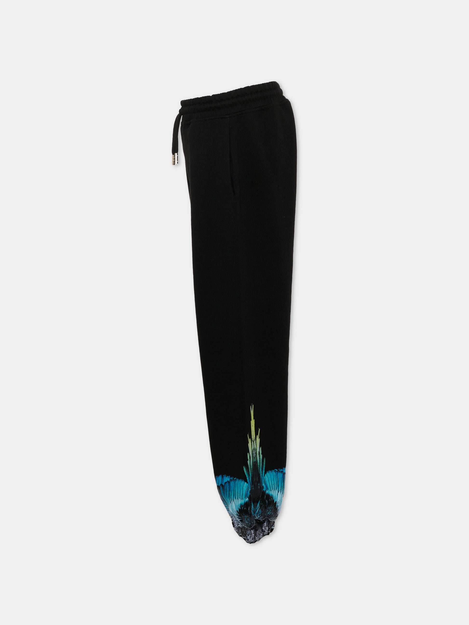 Pantaloni sportivi neri con ali per bambino,County Of Milan Kids,S6CMJBFP015 110