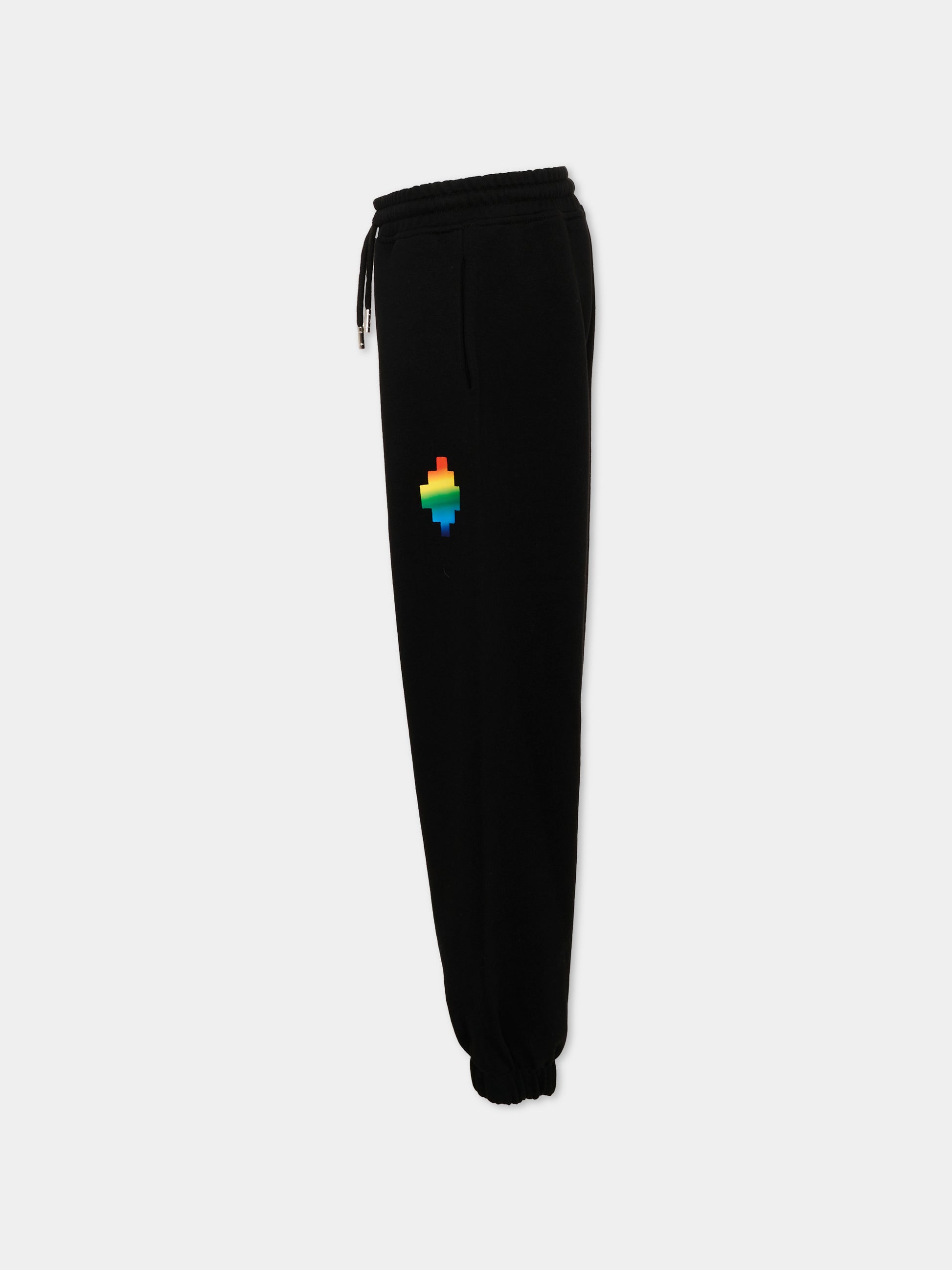 Pantaloni sportivi nero per bambino con logo,County Of Milan Kids,S6CMJBFP032 110