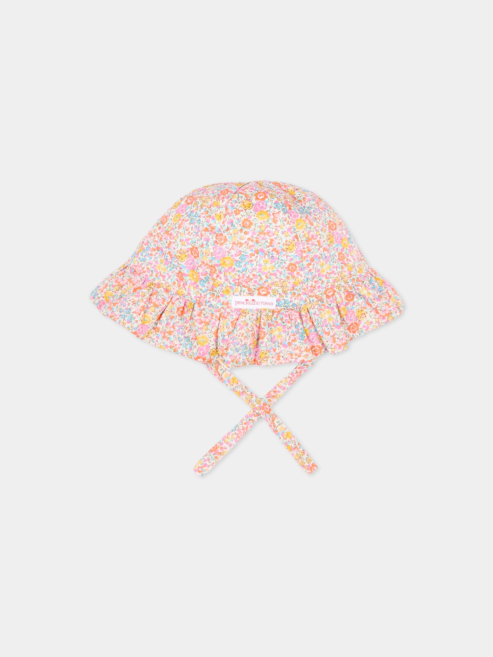 Cloche gialla per neonata floreale,Pesciolino Rosso,CP S 186