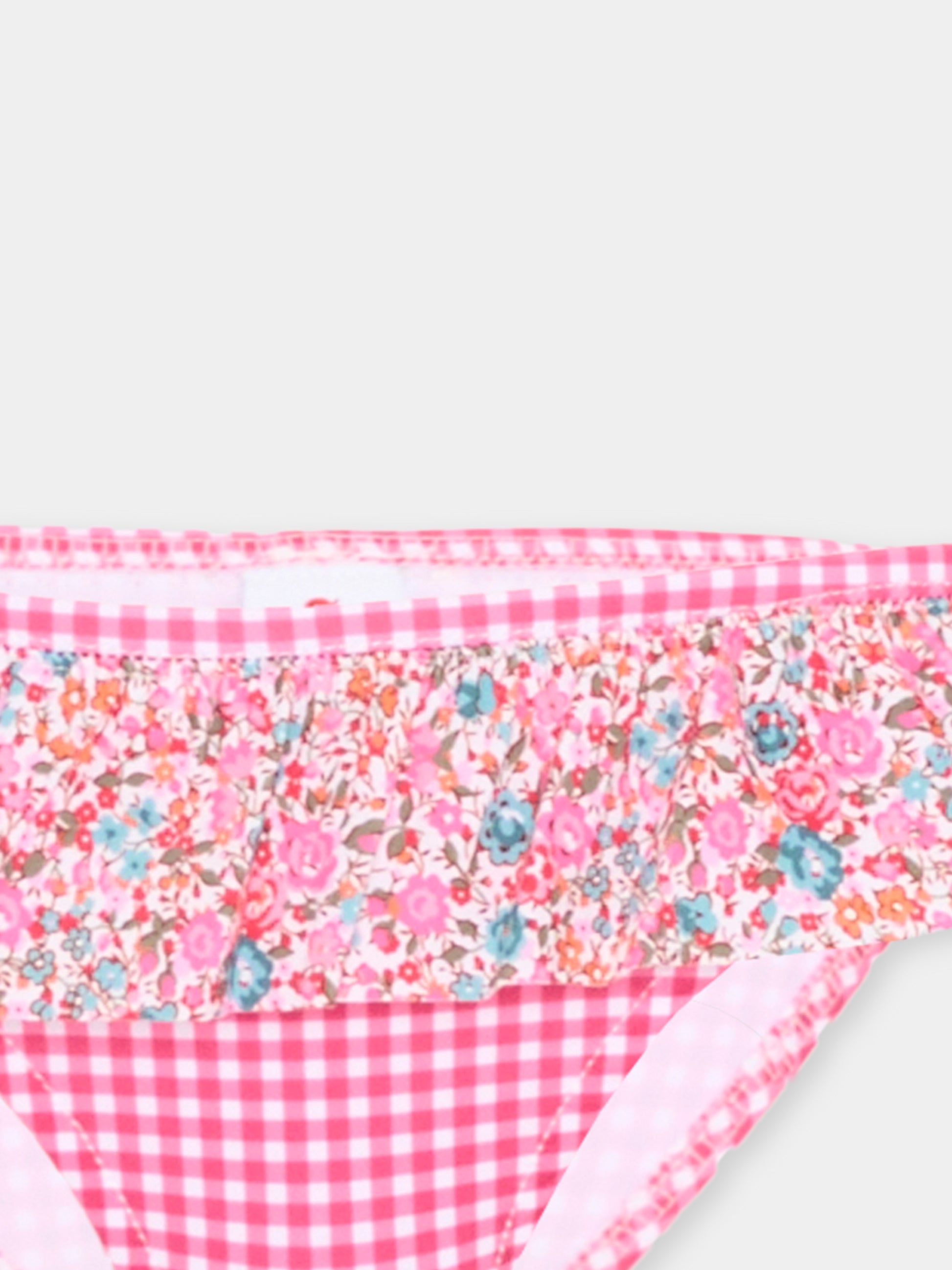 Slip e bikini fucsia per bambina vichy,Pesciolino Rosso,BKK 10 PATCH S 185