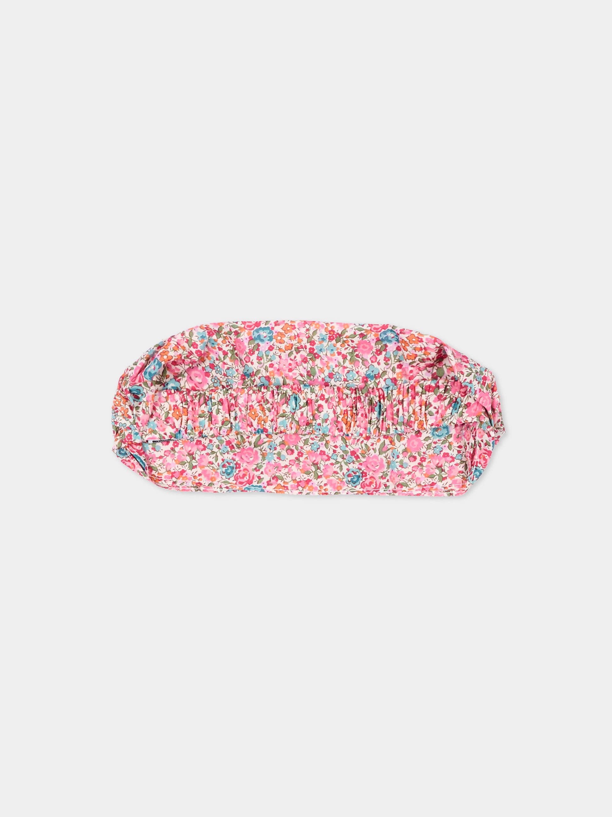 Bandana fucsia floreale per bambina,Pesciolino Rosso,BND S 185