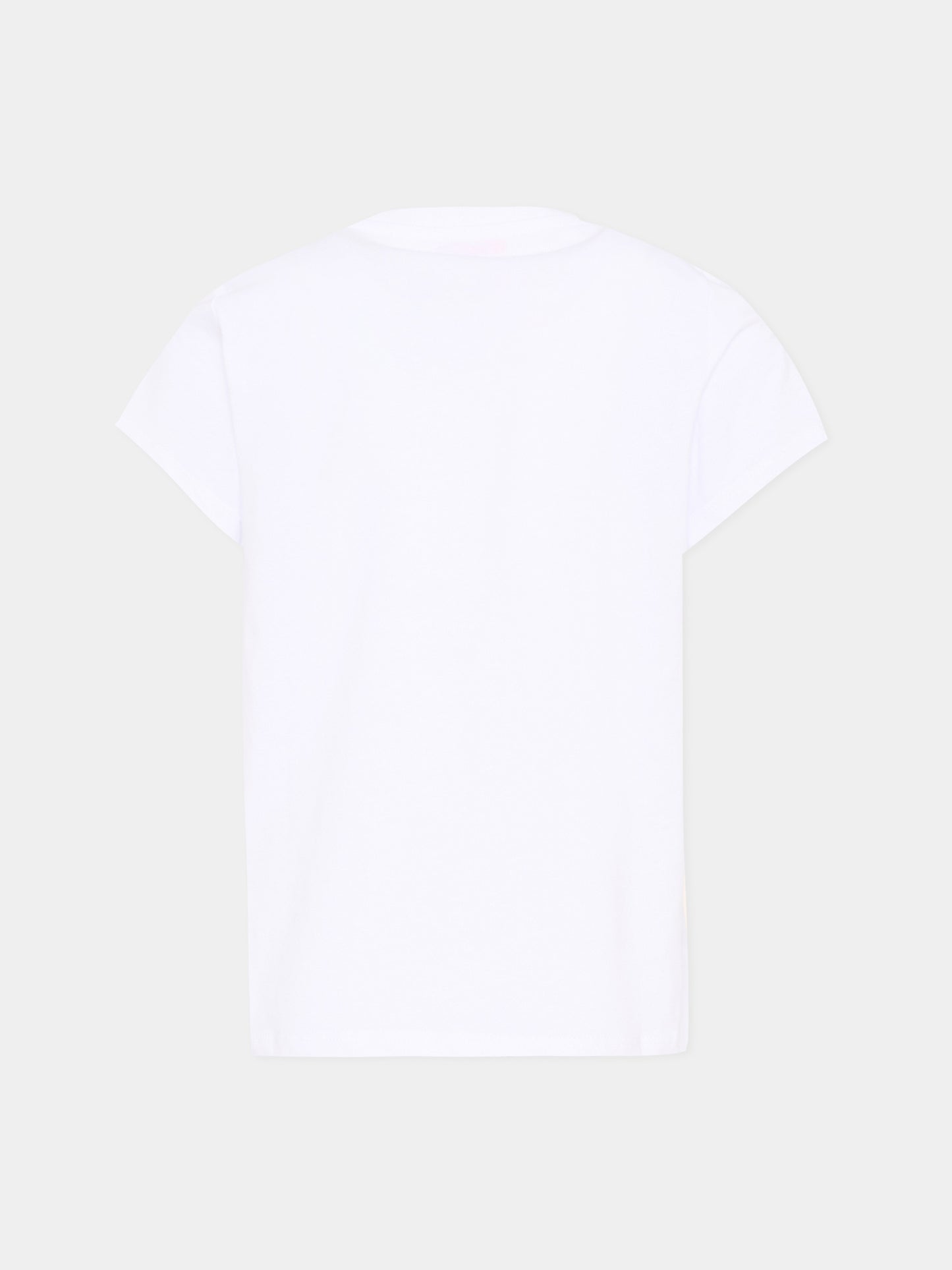 T-shirt bianca per bambino con taschino a fiori,Pesciolino Rosso,TSM S 177