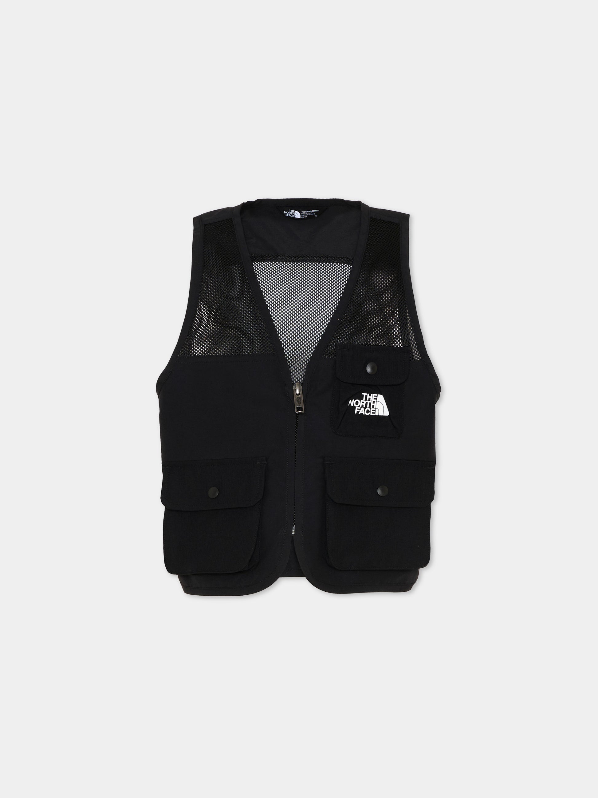 Gilet nero per bambini con logo,The North Face Kids,NF0A8G3BJK31