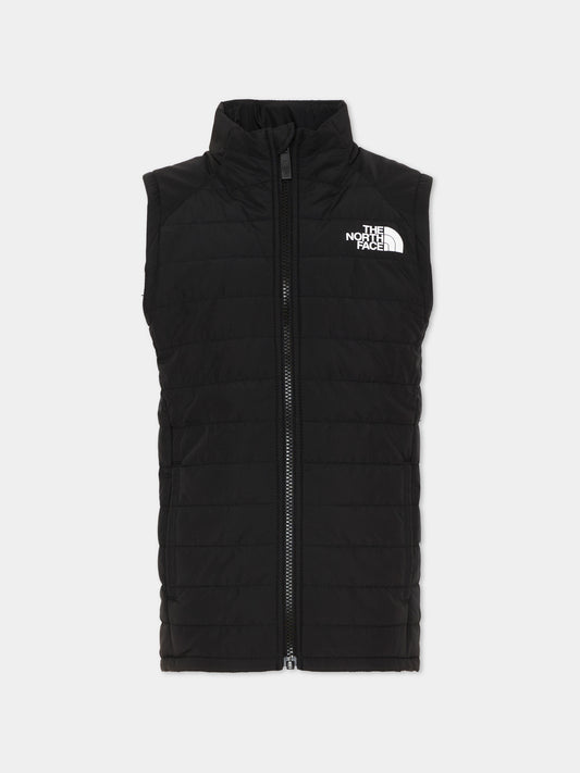 Gilet nero per bambini con logo,The North Face Kids,NF0A89HSJK31