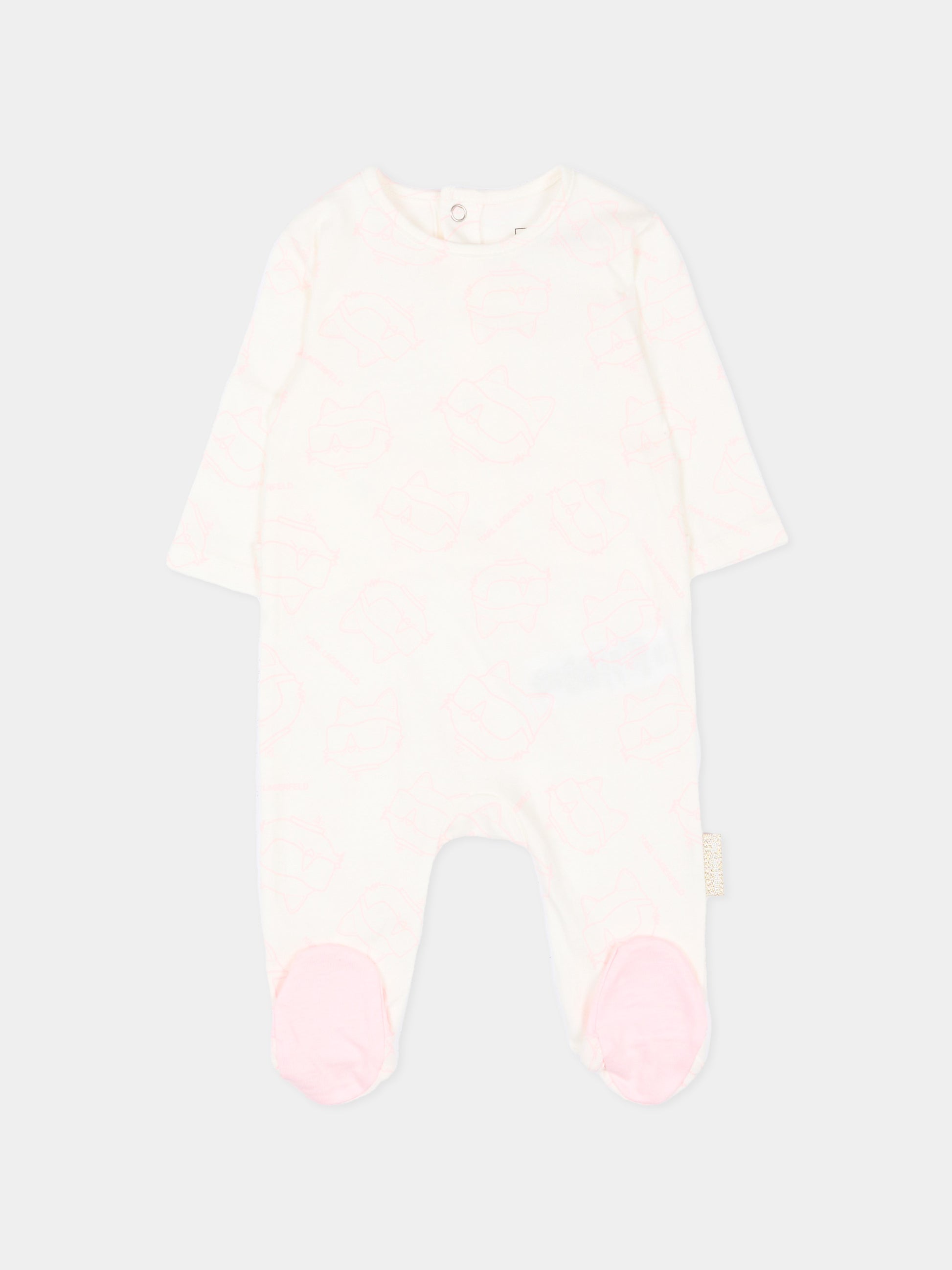 Set tutina rosa per neonata con Choupette,Karl Lagerfeld Kids,Z31045 N74