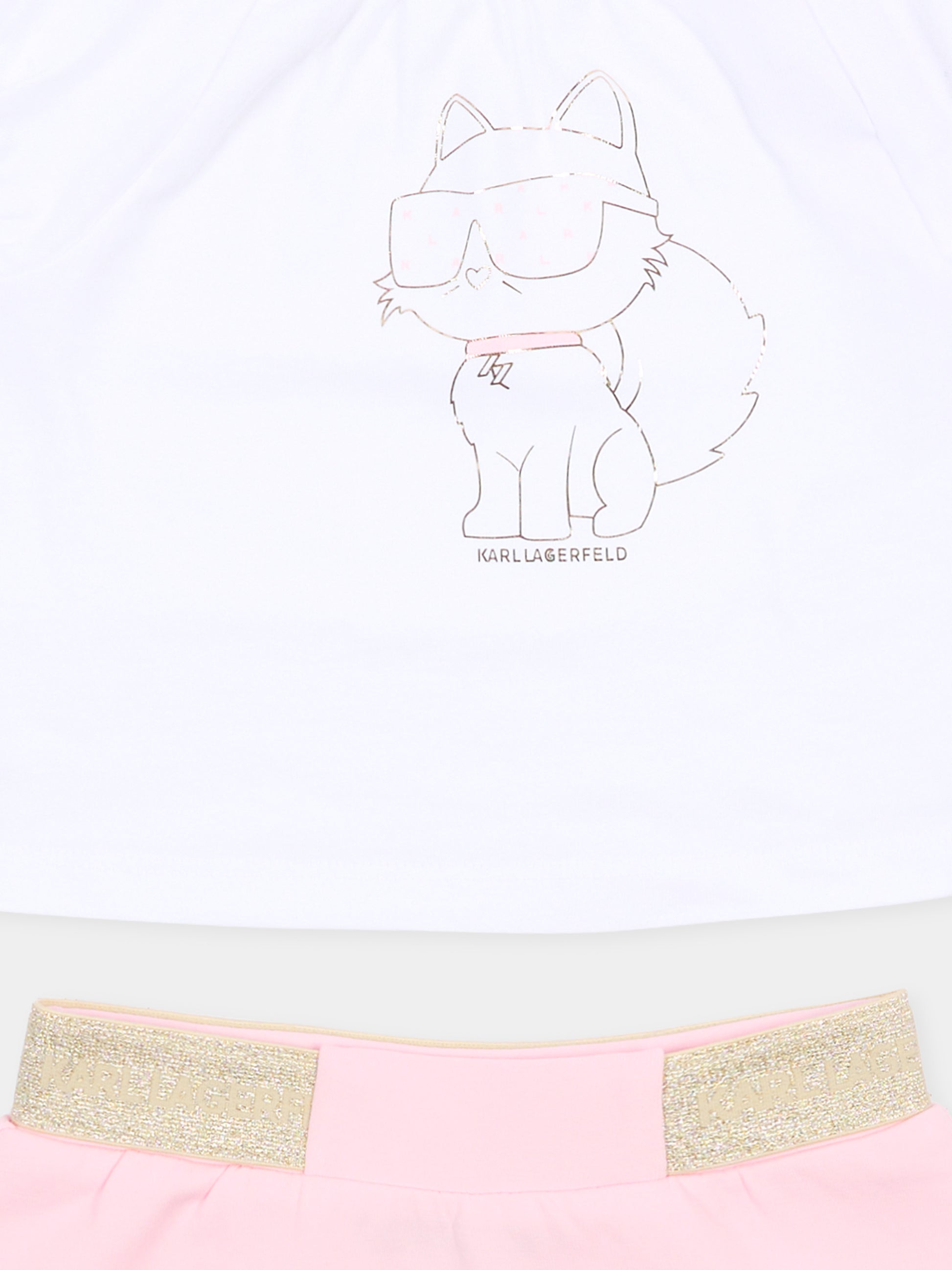 Completo rosa per neonata con Choupette,Karl Lagerfeld Kids,Z31046 S01