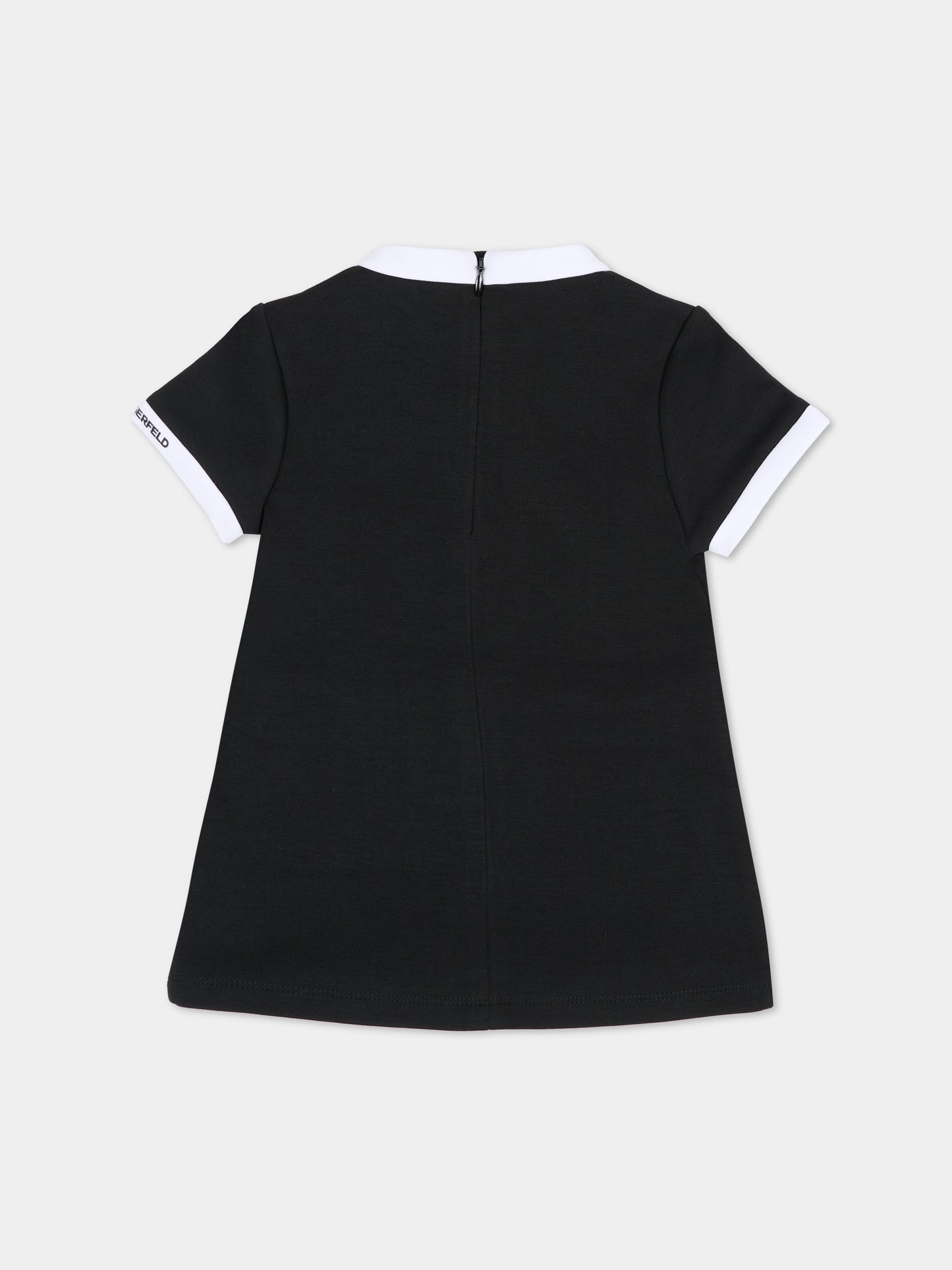 Vestito nero per neonata con logo,Karl Lagerfeld Kids,Z31062 09B