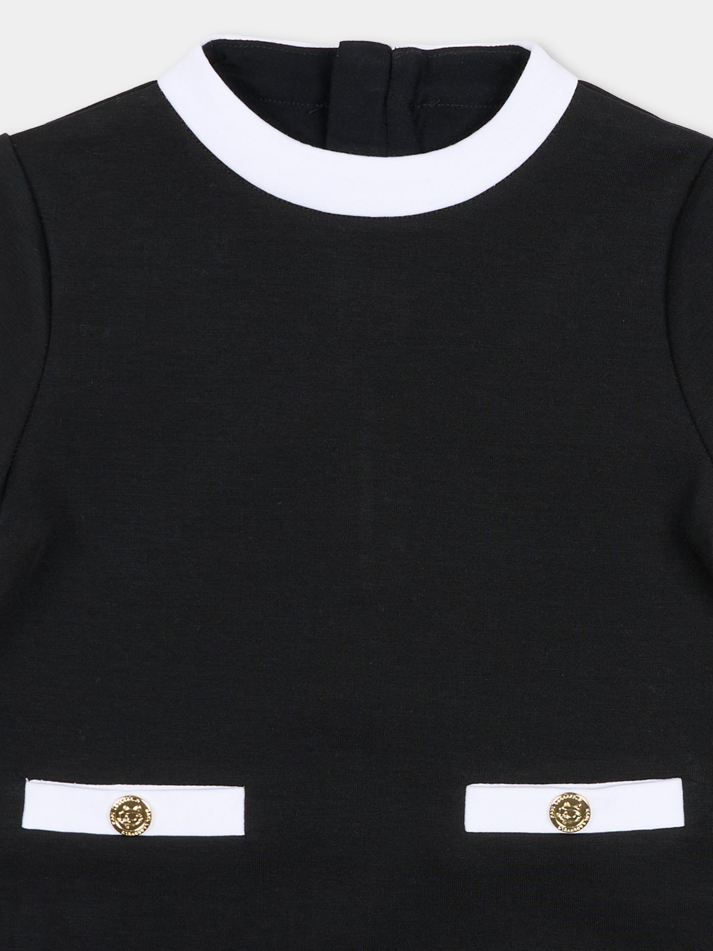 Vestito nero per neonata con logo,Karl Lagerfeld Kids,Z31062 09B