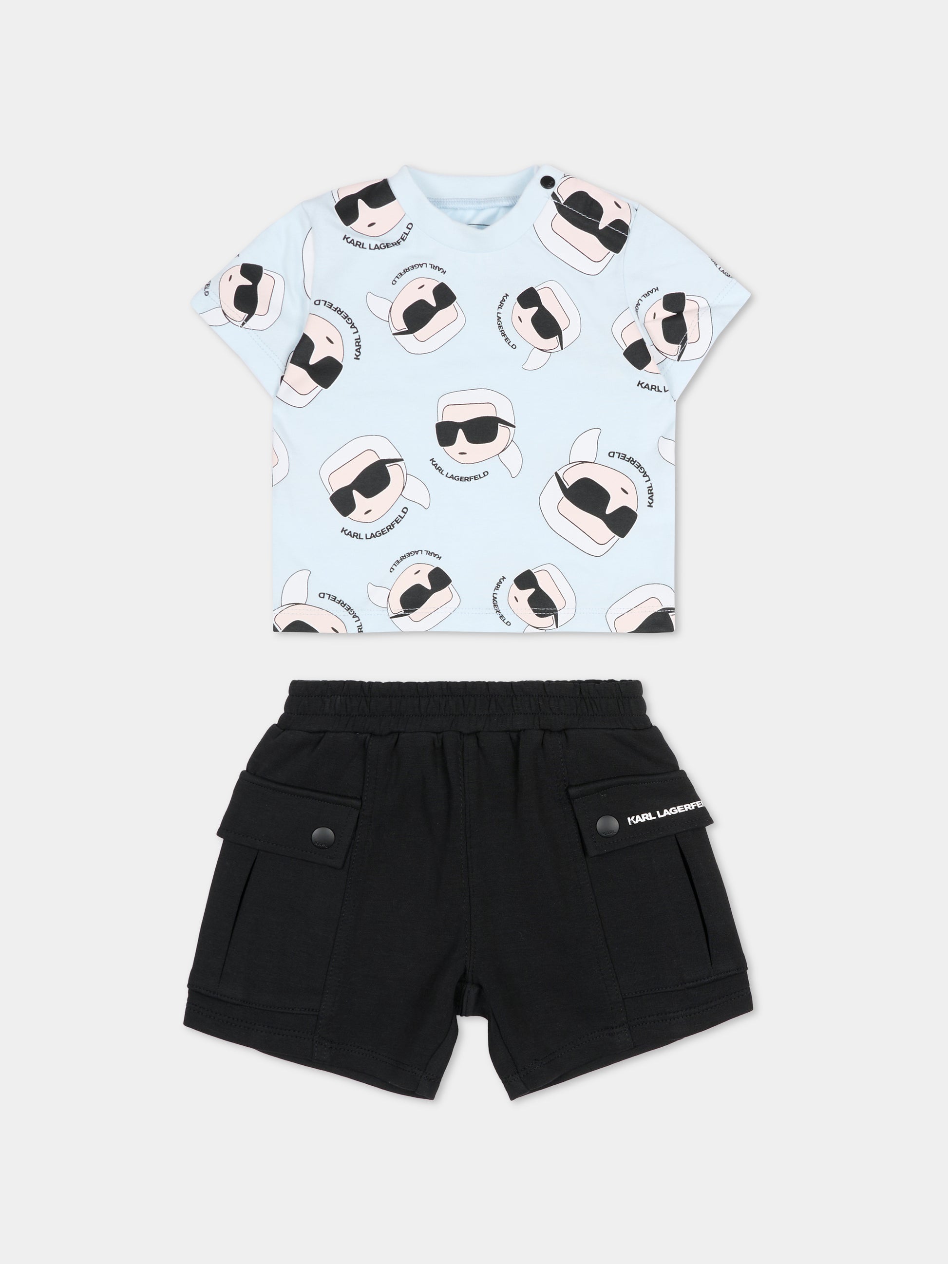 Completo multicolor per neonato con Karl Lagerfeld,Karl Lagerfeld Kids,Z31070 77X