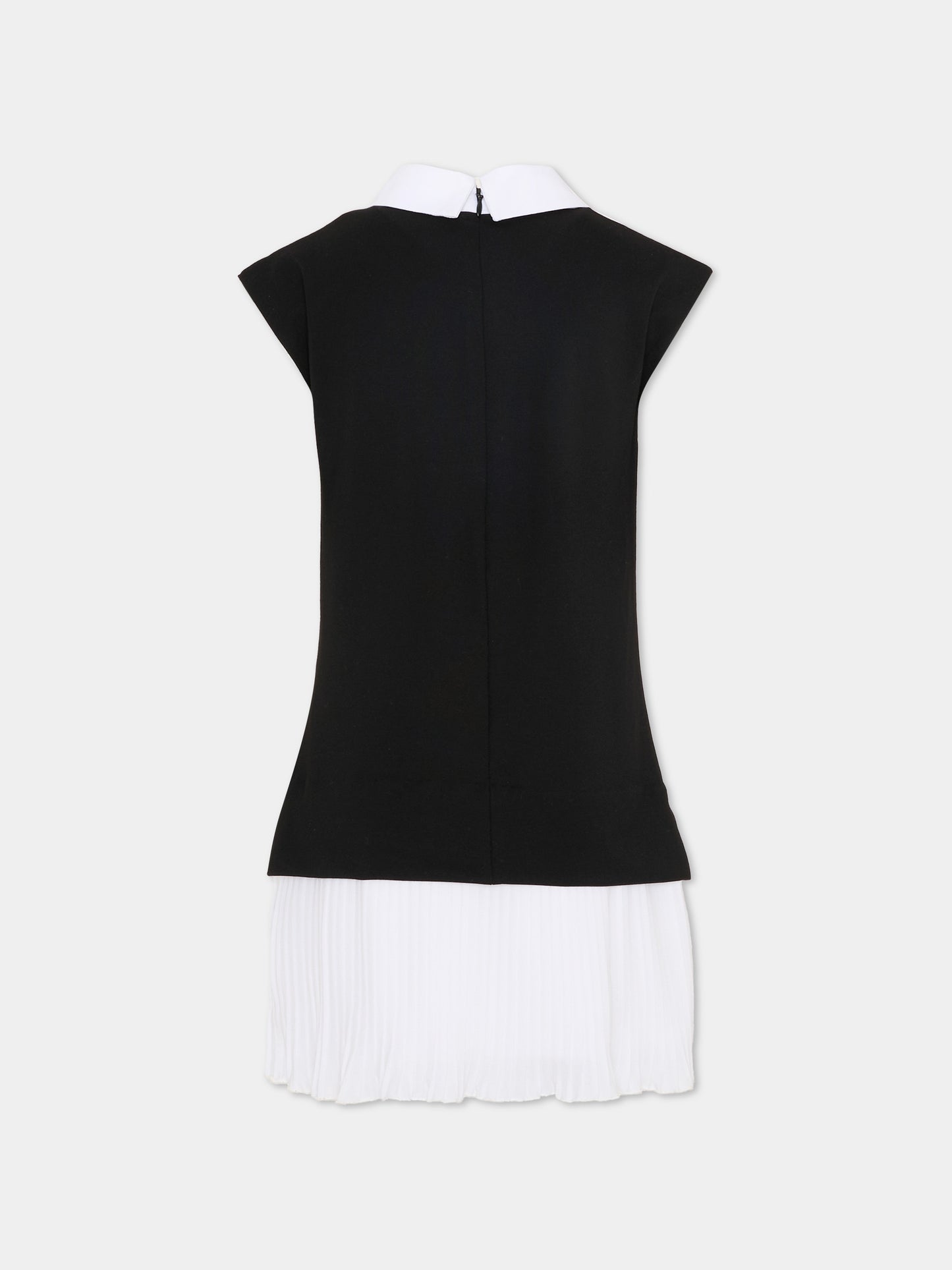 Vestito nero per bambina con logo,Karl Lagerfeld Kids,Z31151 M41