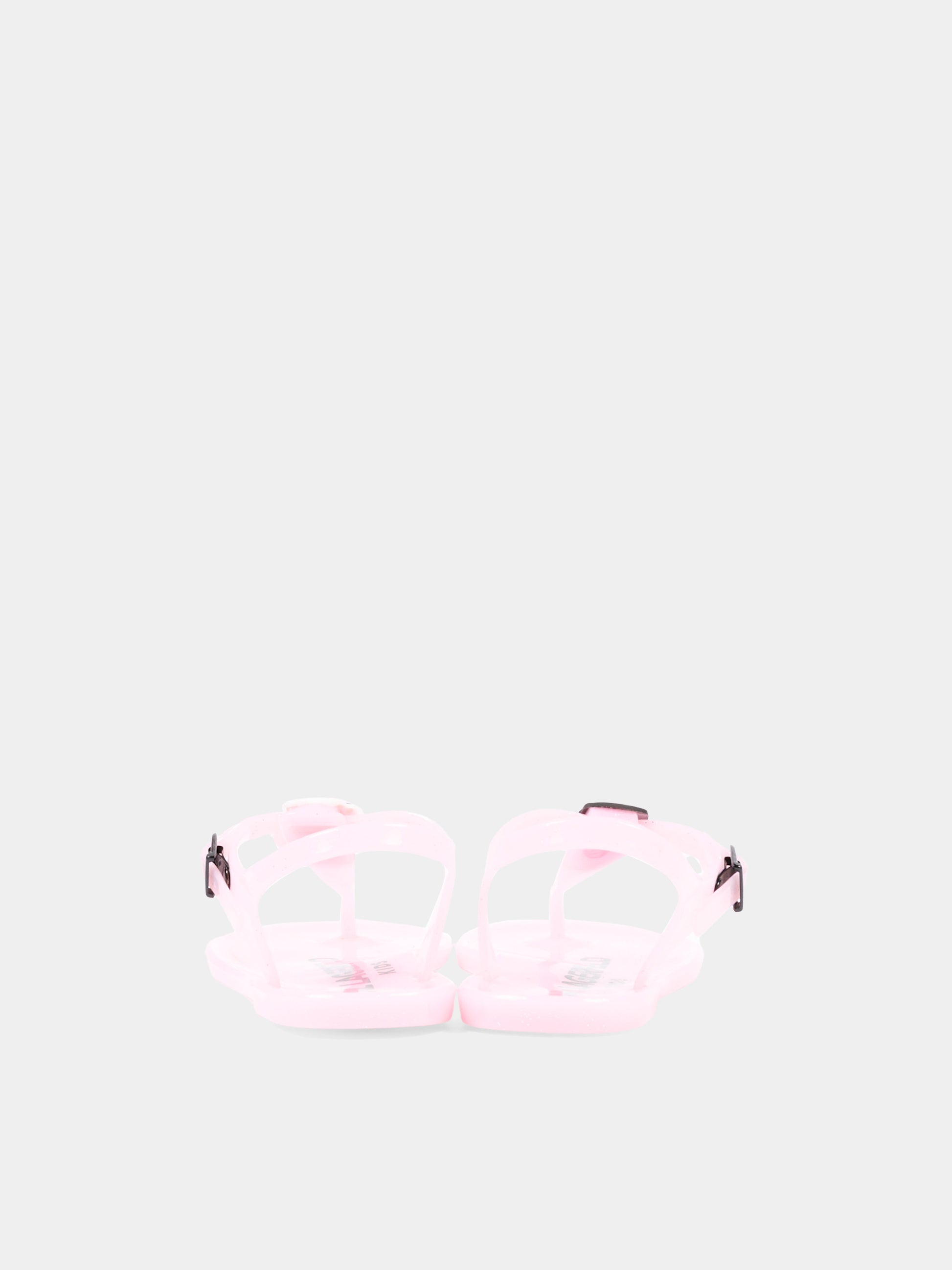 Infradito rosa per bambina con Karl e Choupette,Karl Lagerfeld Kids,Z31173 46F