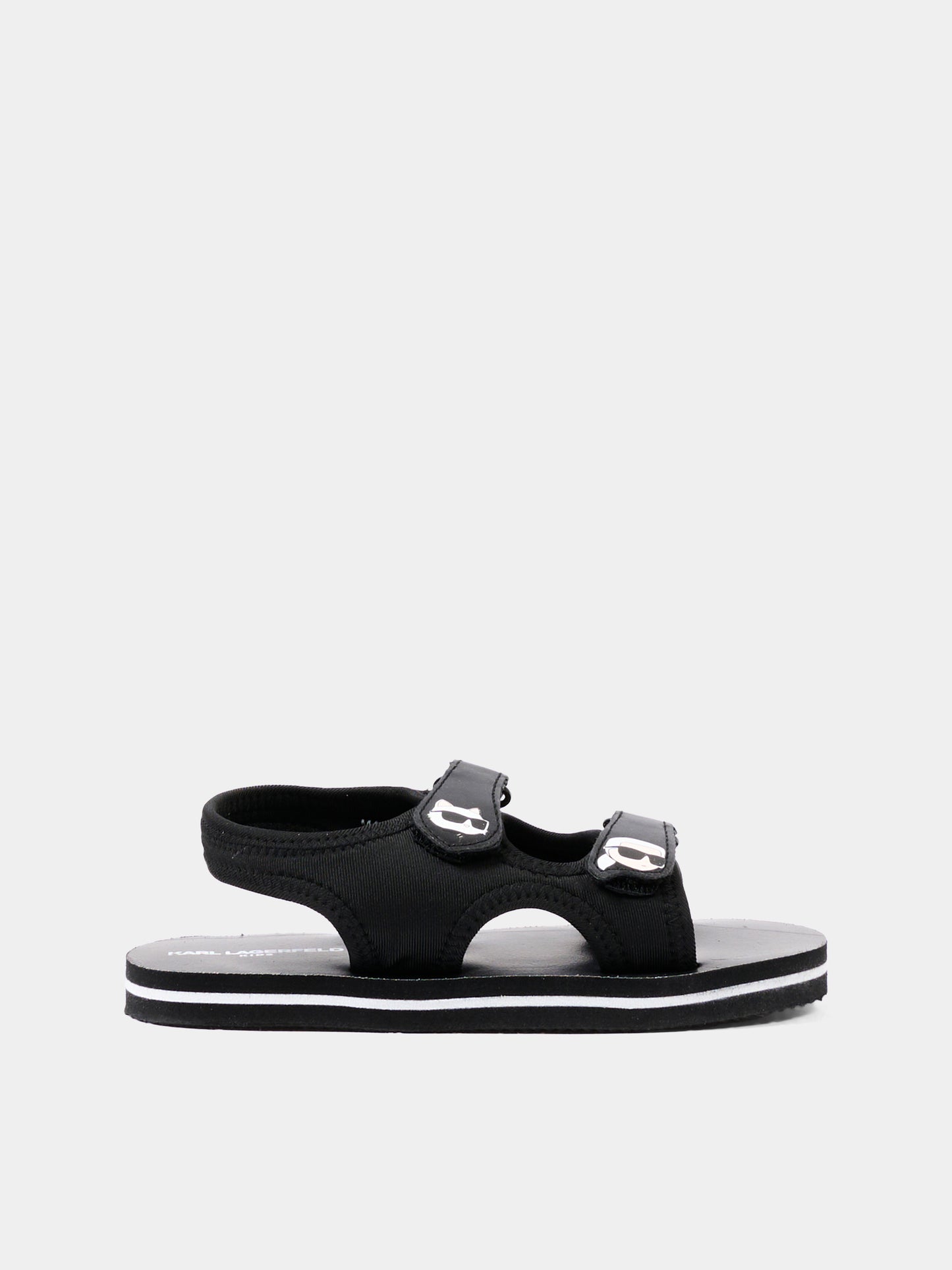 Sandali nero per bambini con Ikonik Karl,Karl Lagerfeld Kids,Z31183 09B