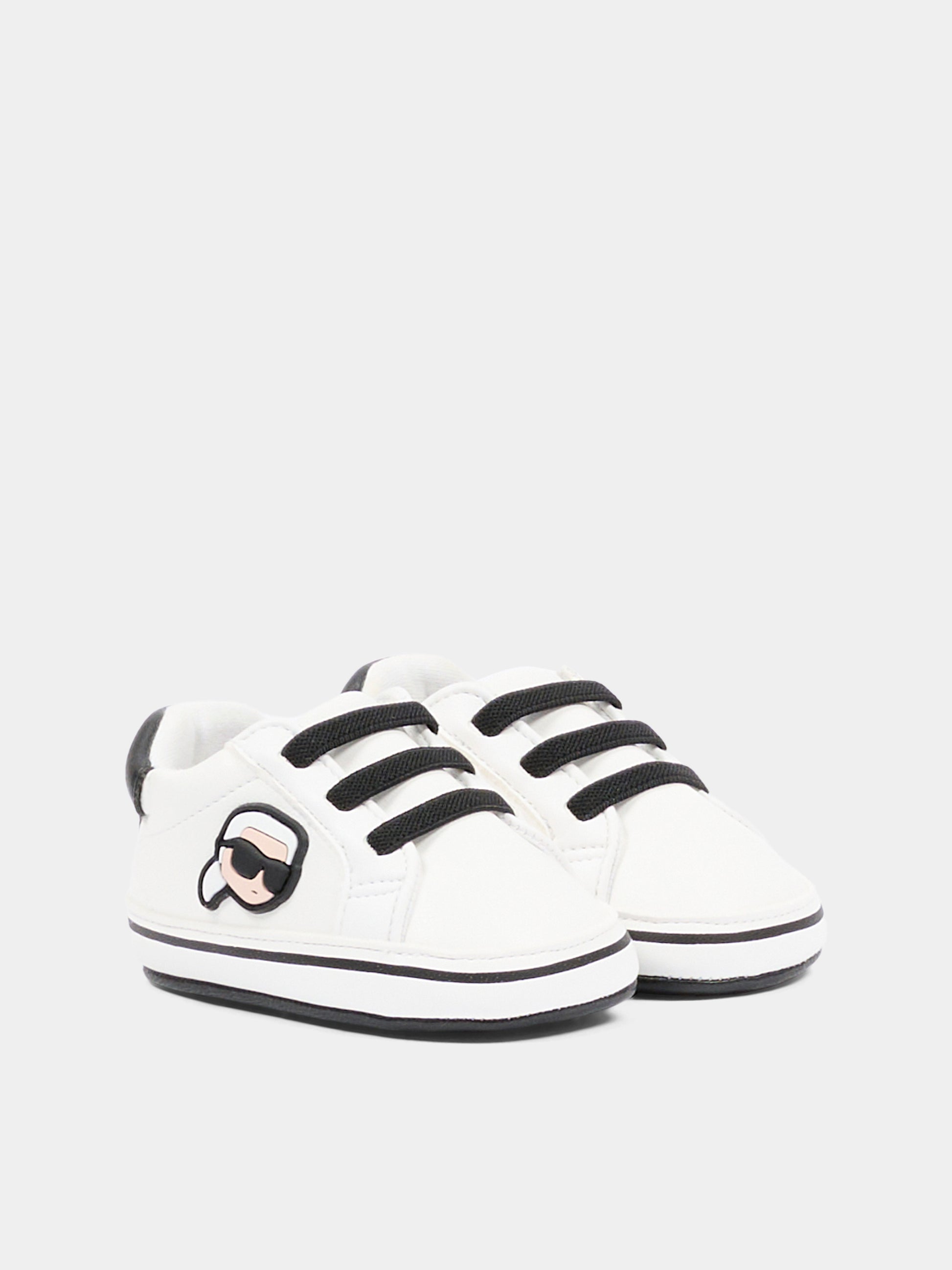 Sneakers bianche per neonato Ikonik Karl,Karl Lagerfeld Kids,Z31185 10P