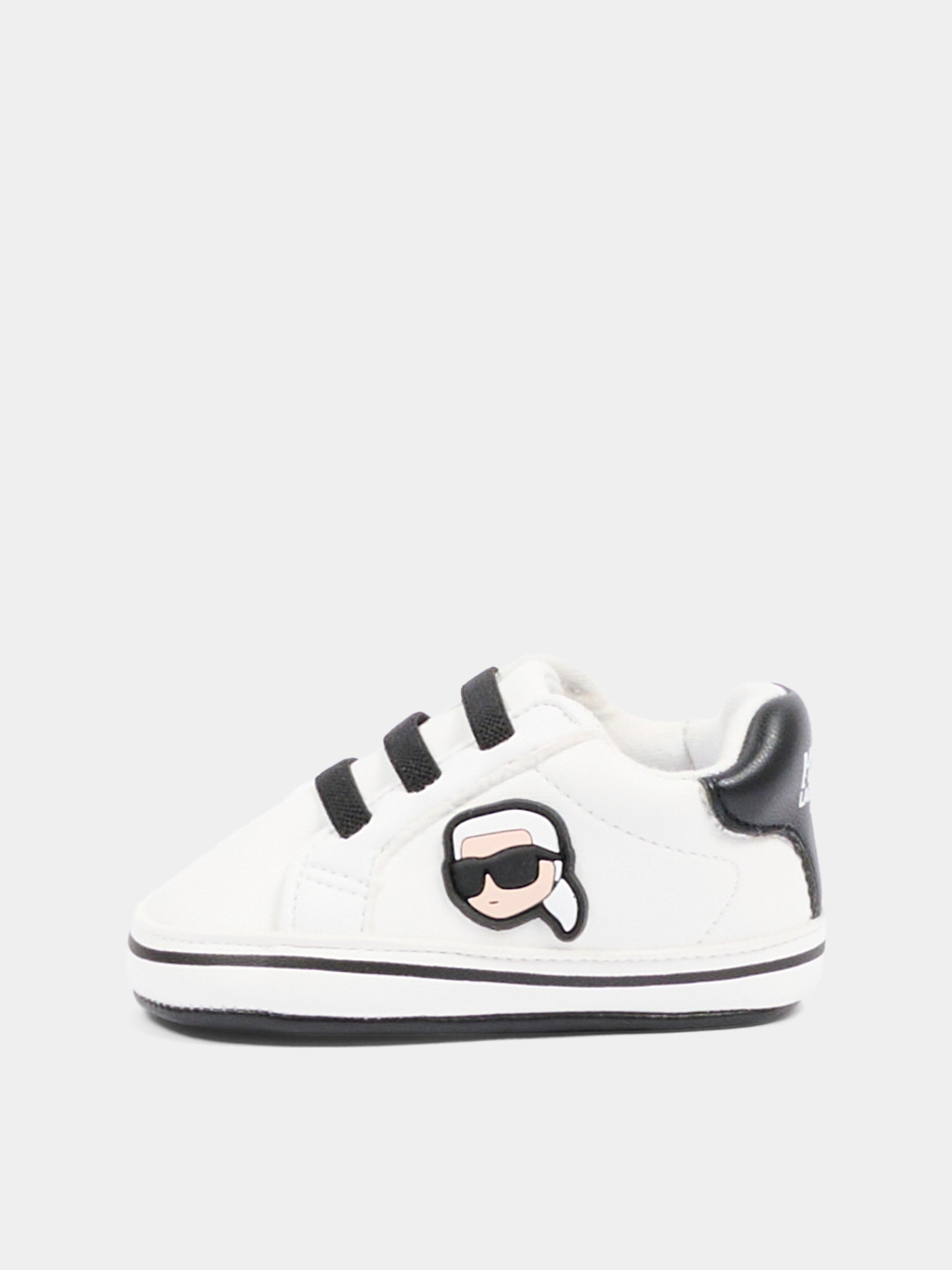 Sneakers bianche per neonato Ikonik Karl,Karl Lagerfeld Kids,Z31185 10P