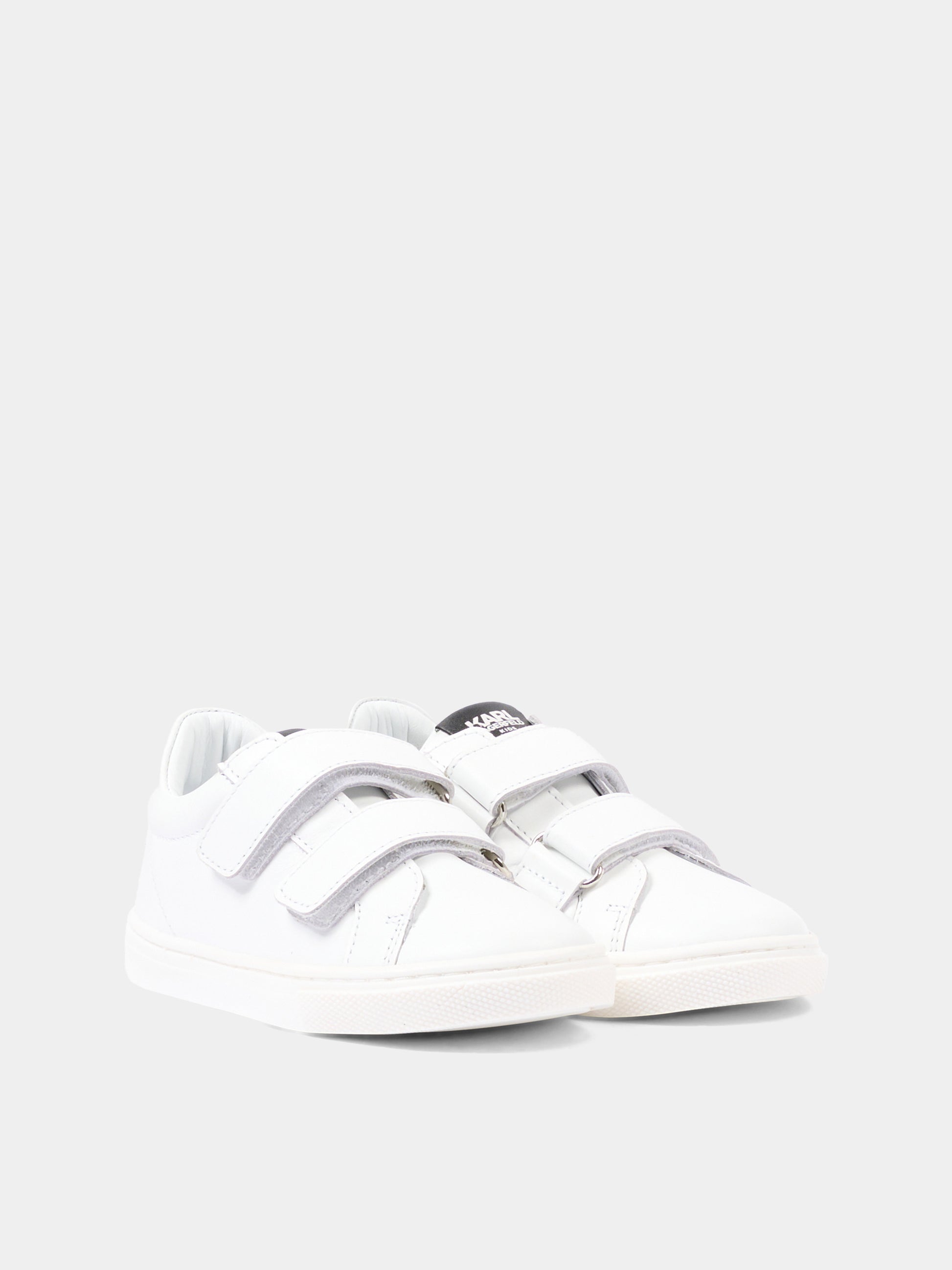 Sneakers bianche per bambino con logo,Karl Lagerfeld Kids,Z31186 10P