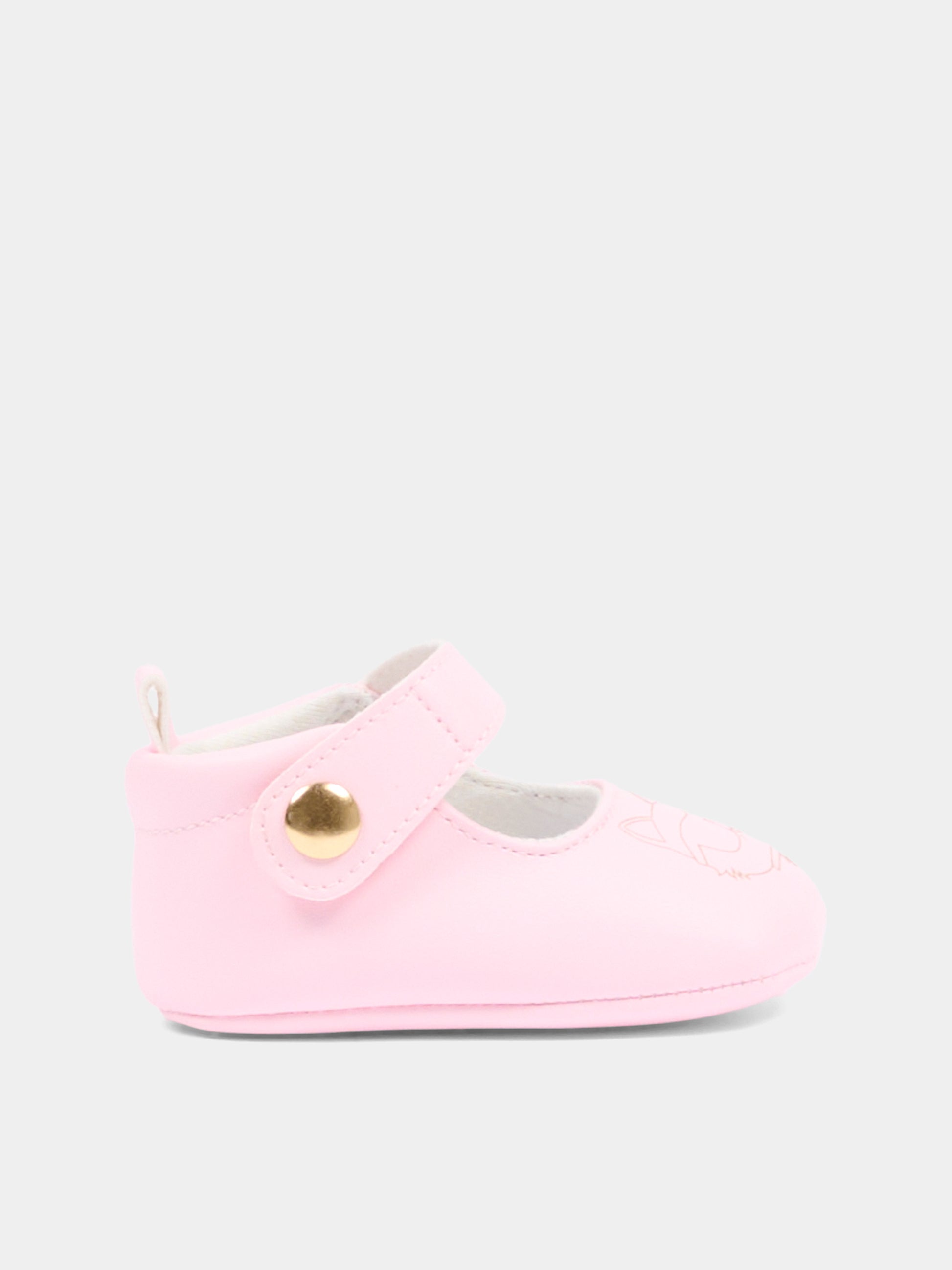Ballerine rosa per neonata con Choupette,Karl Lagerfeld Kids,Z31187 475
