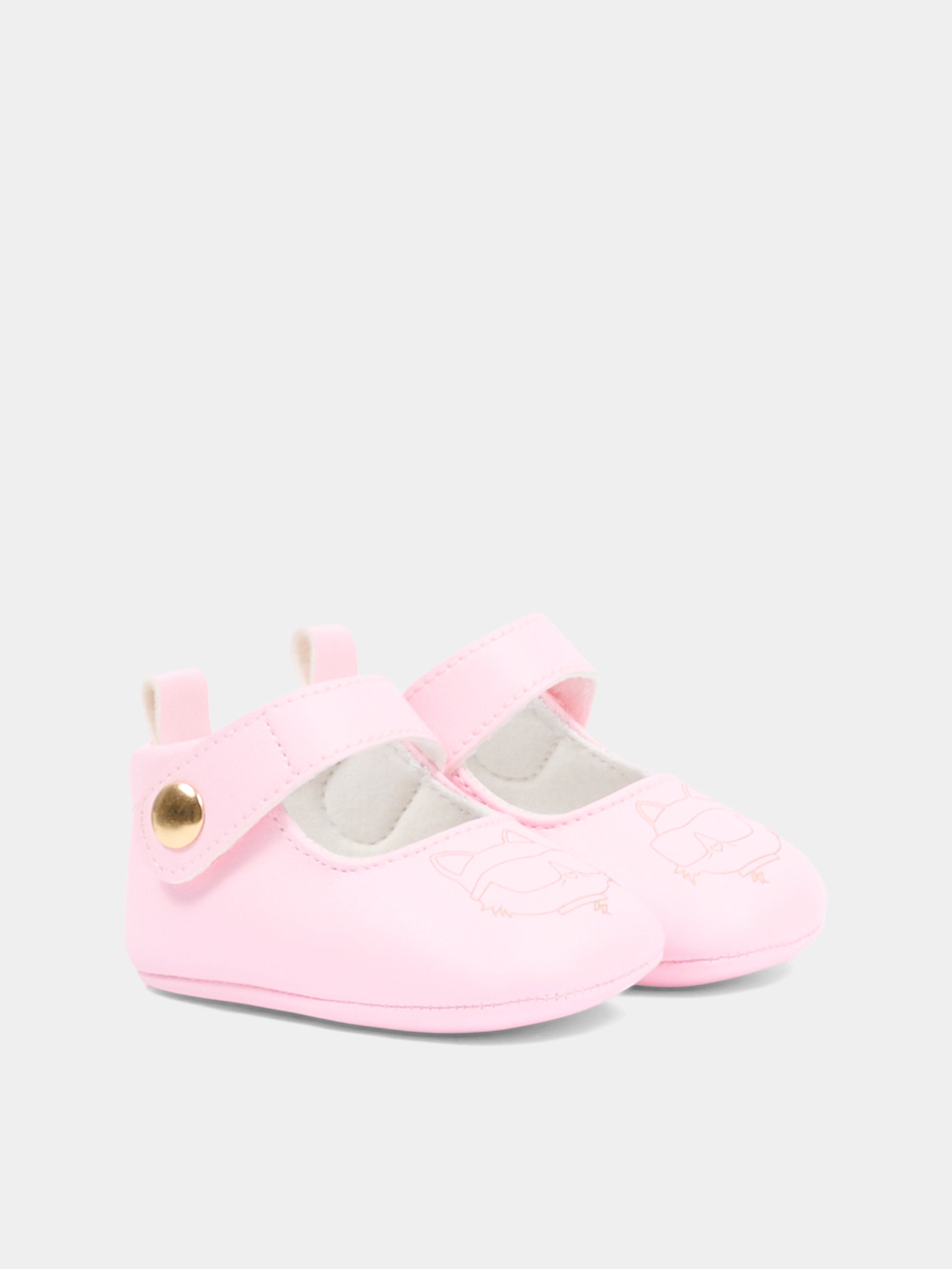 Ballerine rosa per neonata con Choupette,Karl Lagerfeld Kids,Z31187 475