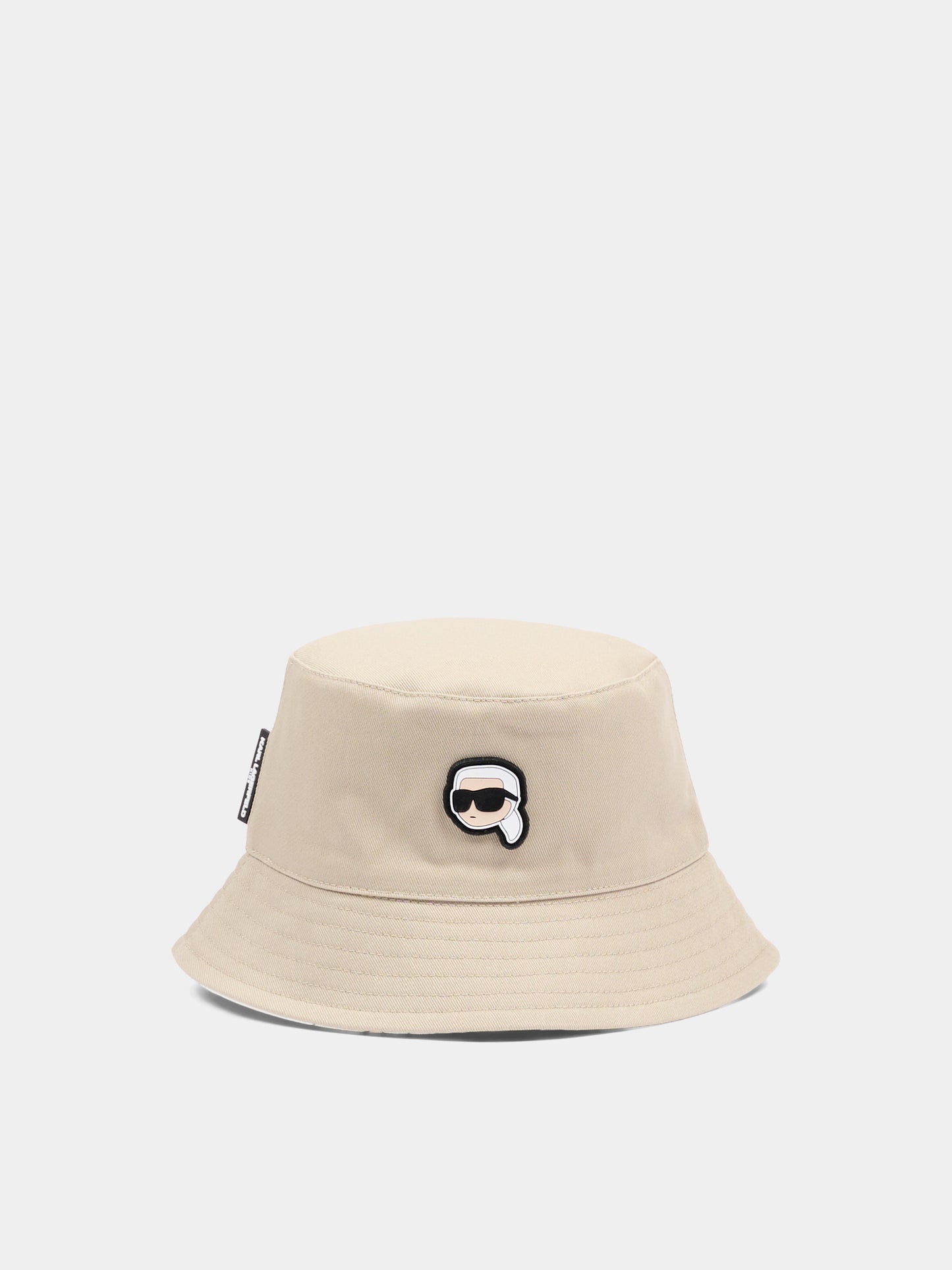 Cloche beige per neonato con patch Karl,Karl Lagerfeld Kids,Z31206 211
