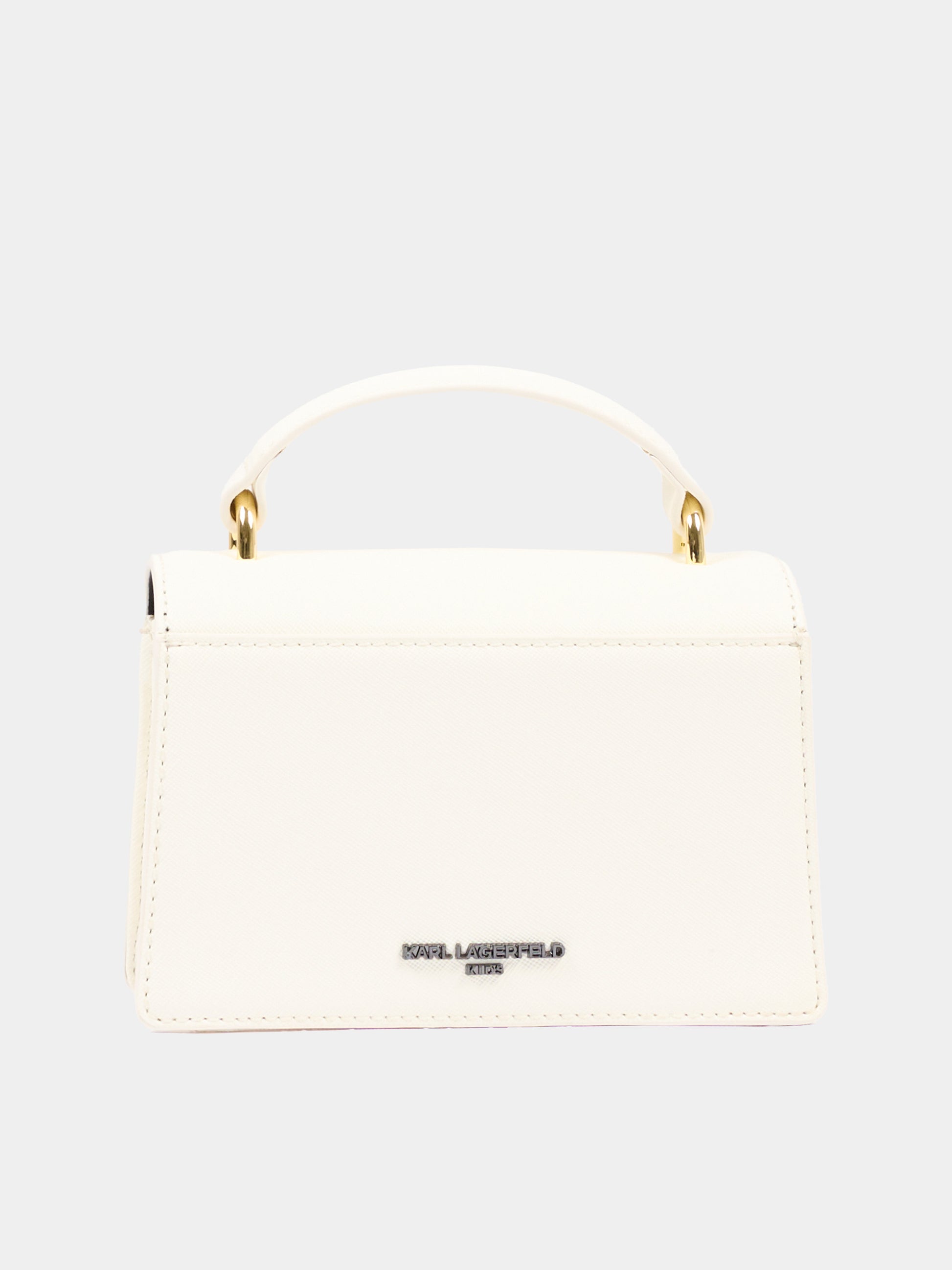 Borsa casual avorio per bambina con logo,Karl Lagerfeld Kids,Z31212 195