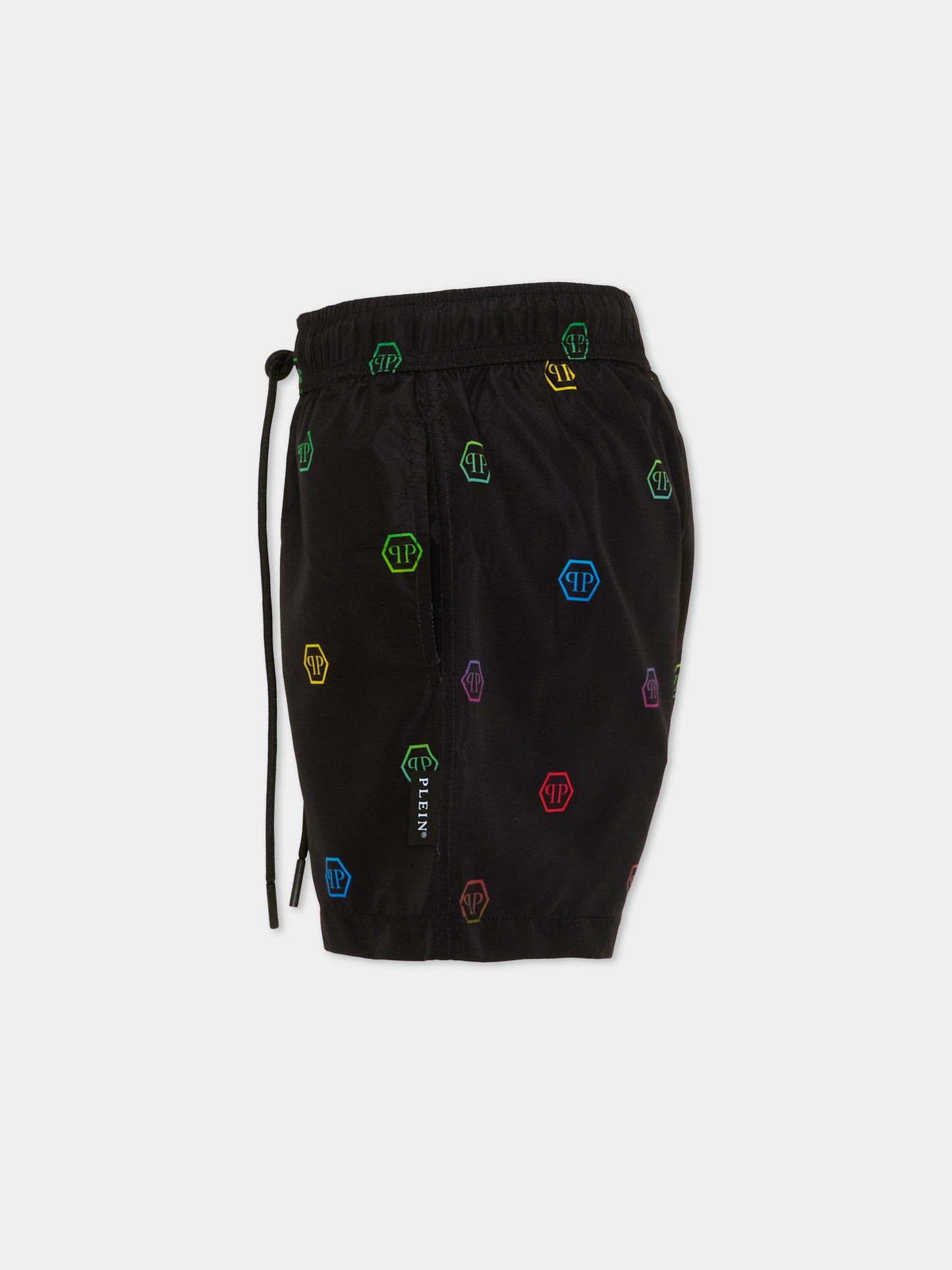 Boxer mare nero per bambino logo multicolor,Philipp Plein Junior,S6PHJBSS240 110