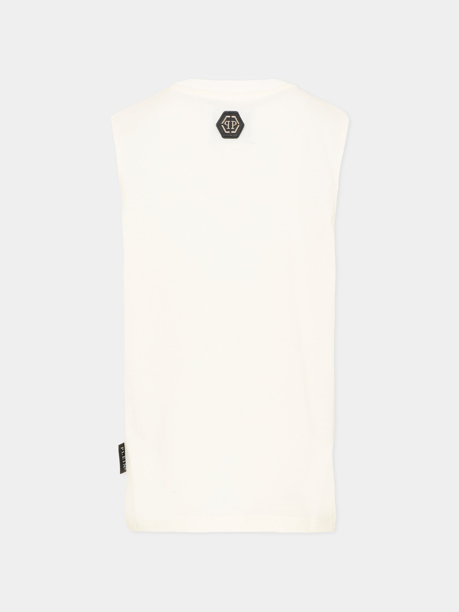 Canotta bianca per bambino con stampa,Philipp Plein Junior,S6PHJBTH071 002